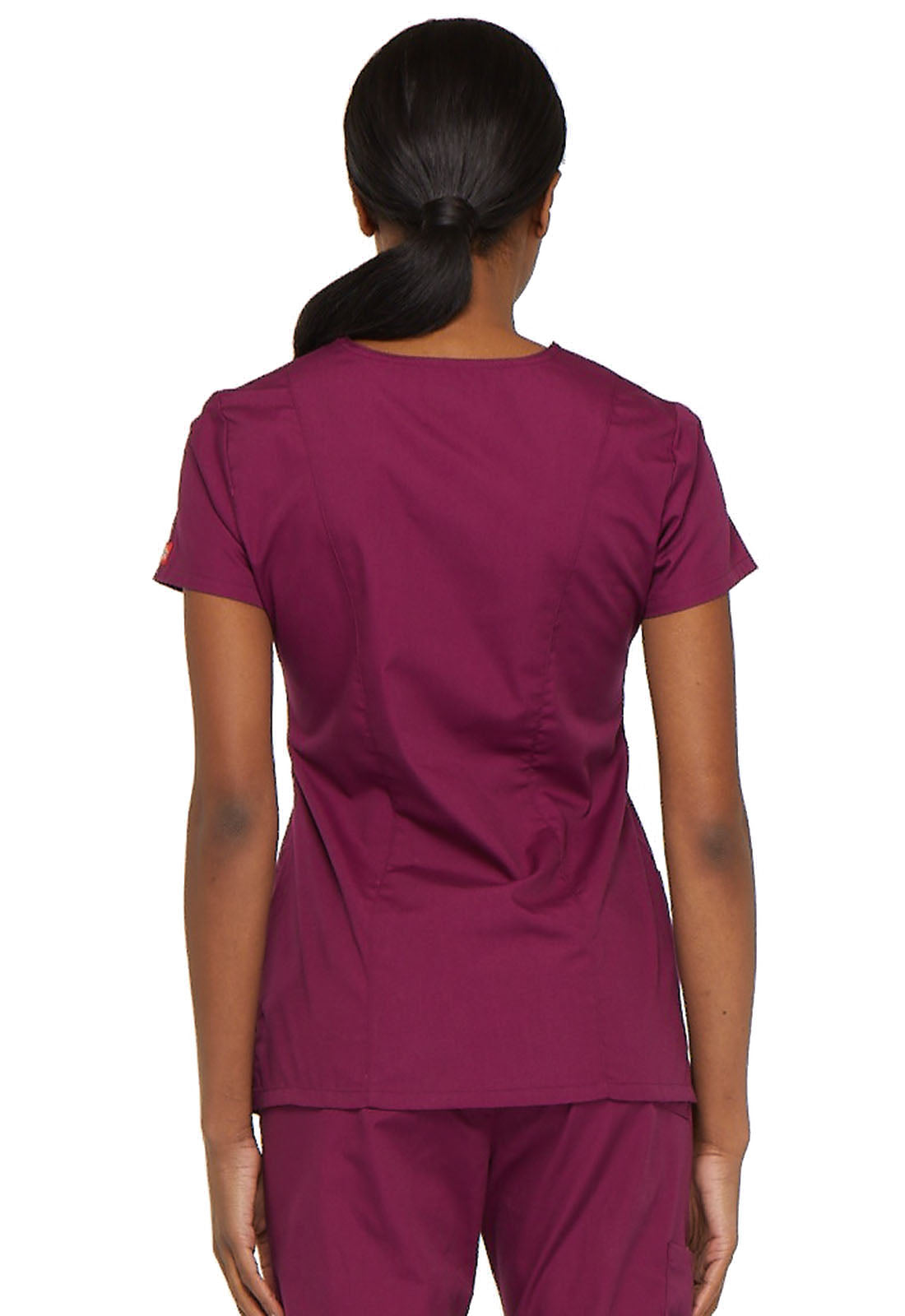 EDS Signature 85906 Women's V-Neck Scrub Top Wine