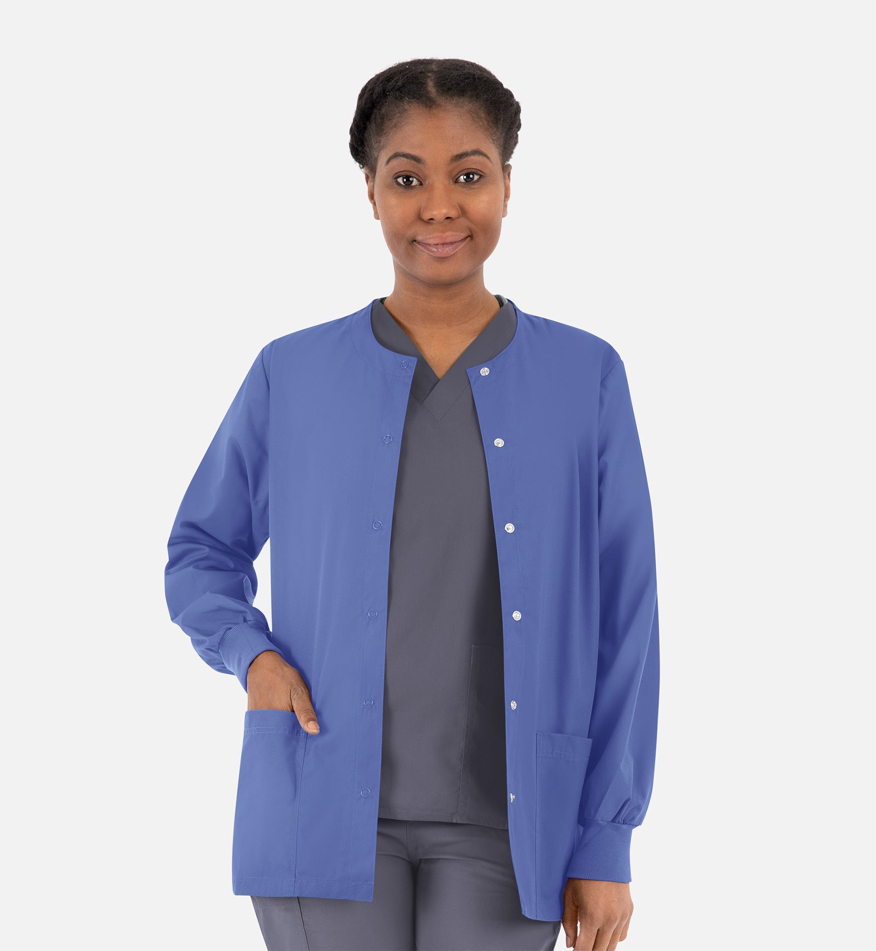 Core 8606 Unisex Snap Jacket Ceil Blue