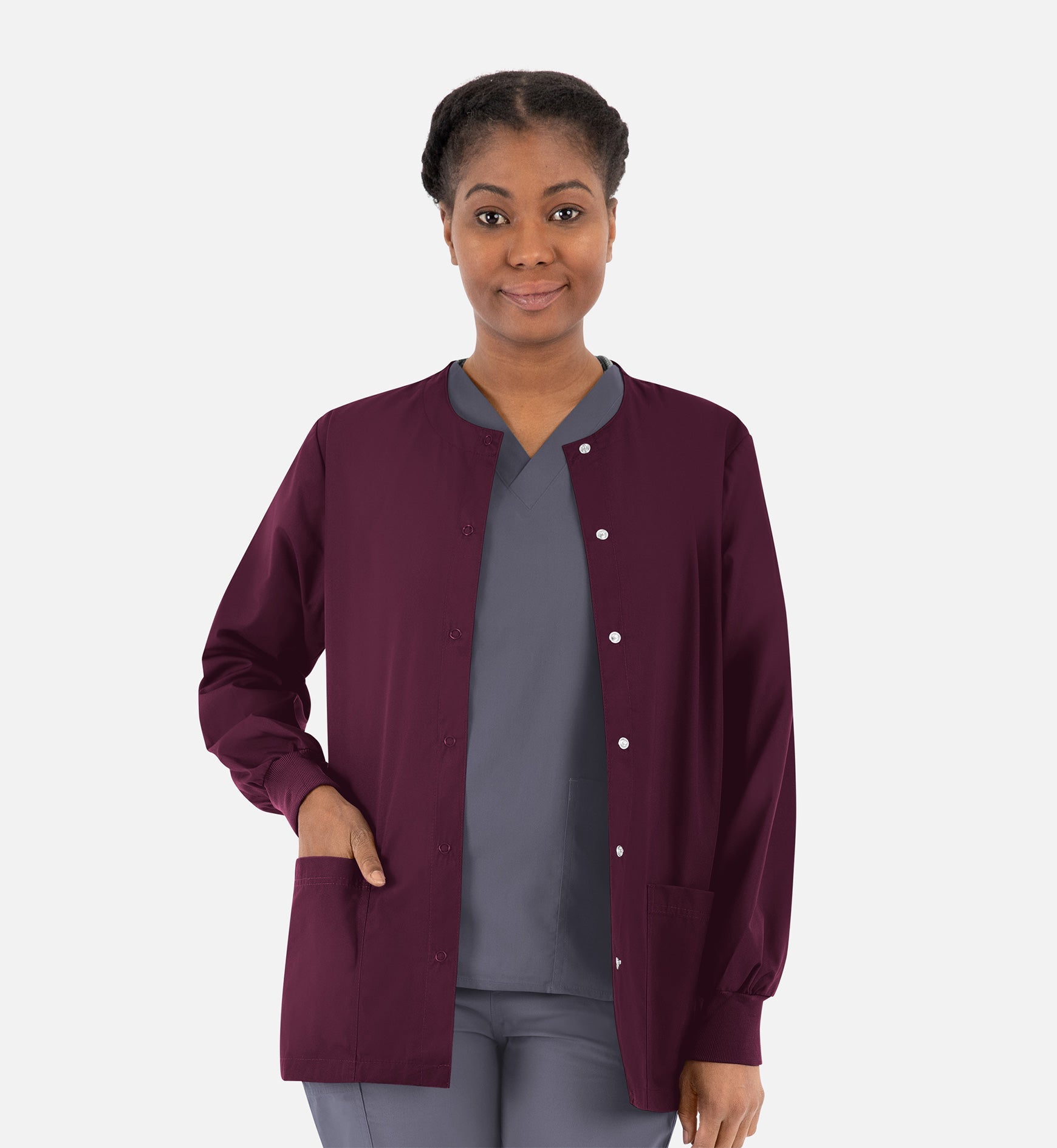Core 8606 Unisex Snap Jacket Wine