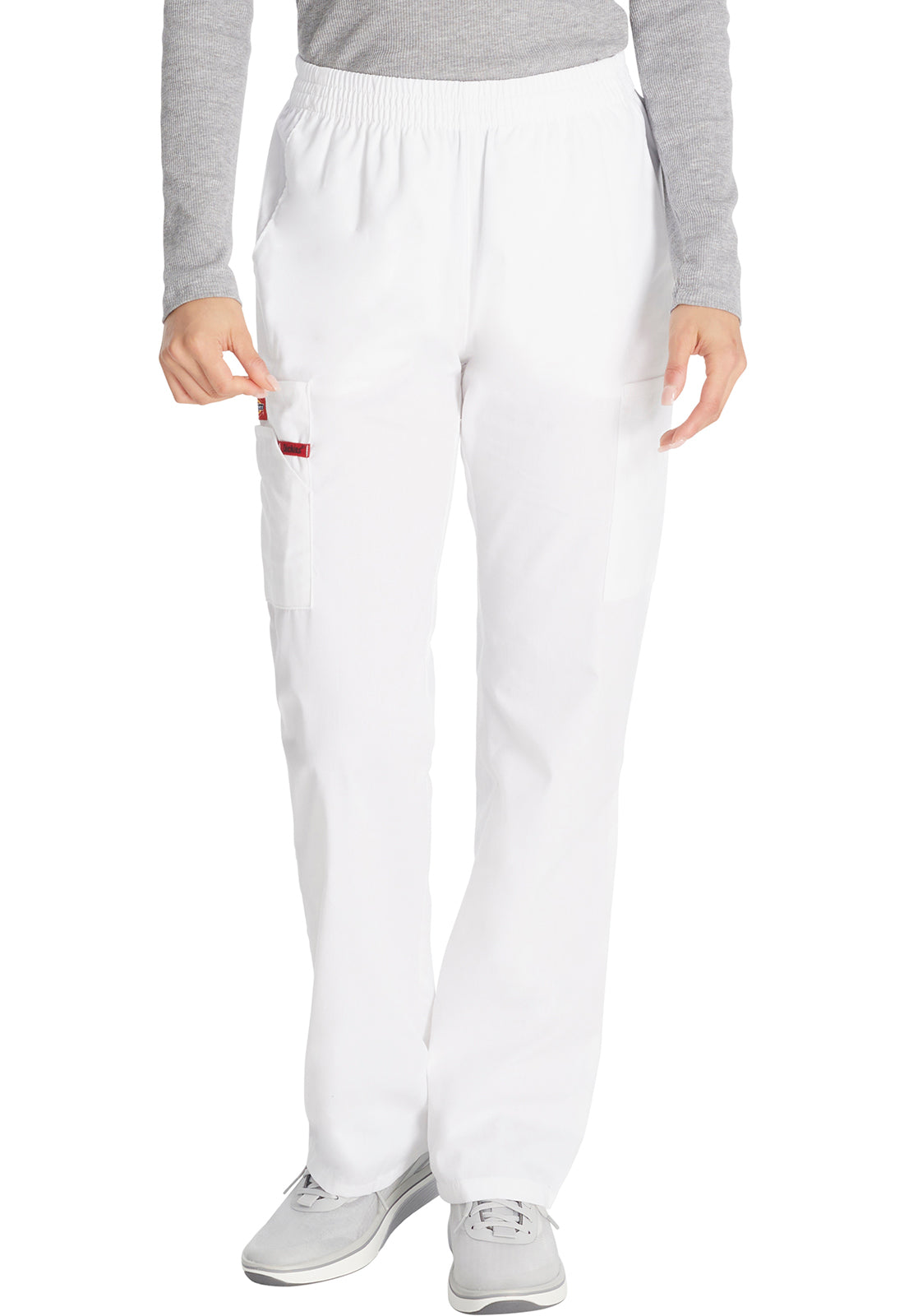 EDS Signature 86106 Natural Rise Tapered Leg Pull-On Pants White