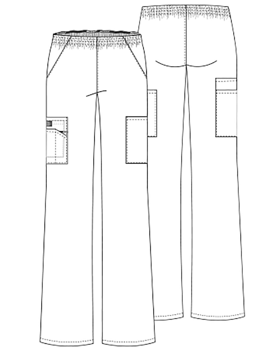 EDS Signature 86106 Women's Natural Rise Tapered Leg Pull-On Scrub Pants Pewter
