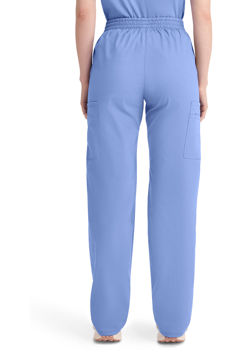 EDS Signature 86106 Women's Natural Rise Tapered Leg Pull-On Scrub Pants Ciel