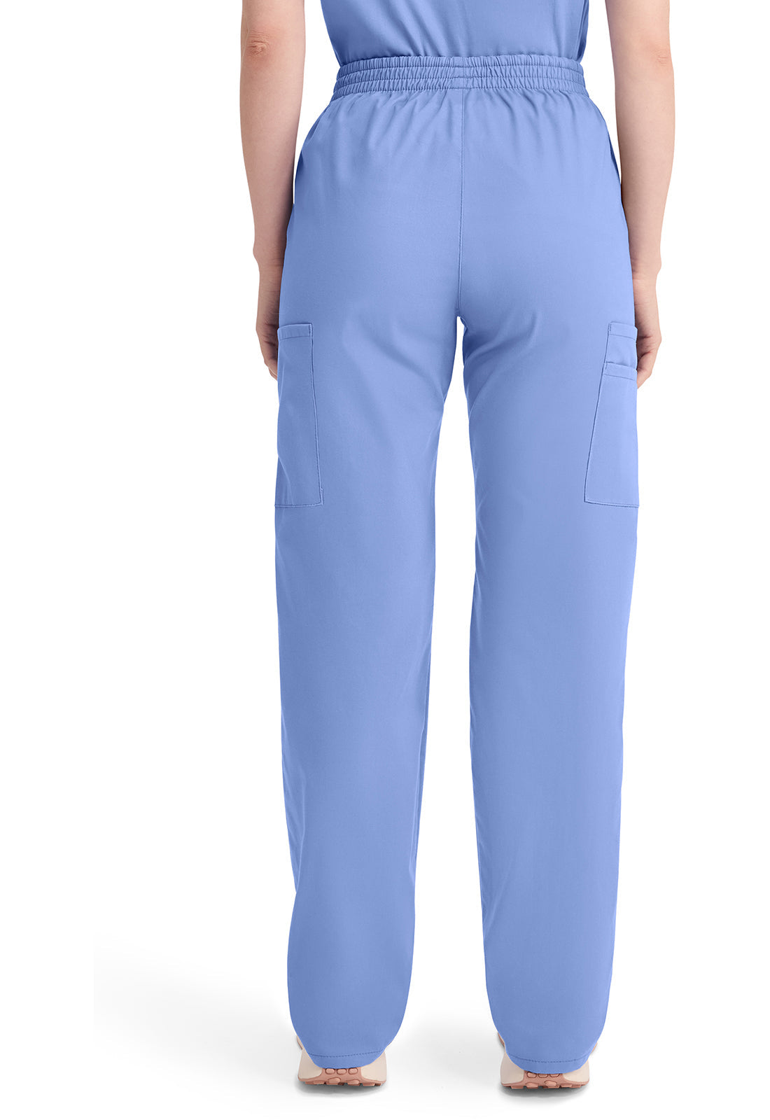 EDS Signature 86106 Women's Natural Rise Tapered Leg Pull-On Scrub Pants Ciel