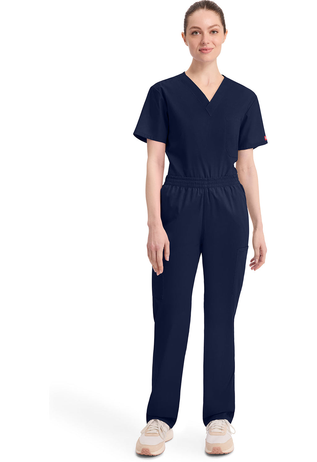 EDS Signature 86106 Women's Natural Rise Tapered Leg Pull-On Scrub Pants Navy