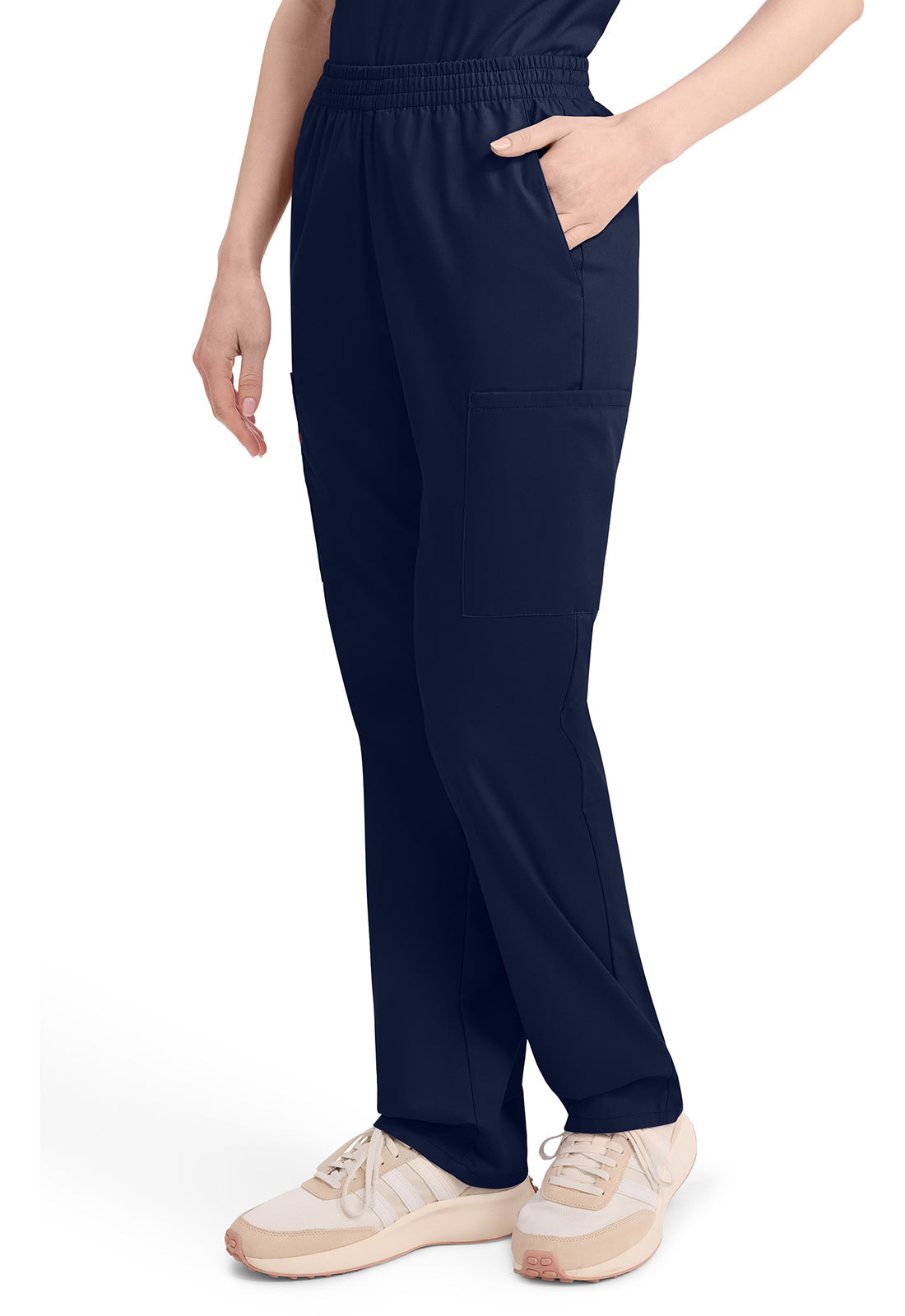 EDS Signature 86106 Women's Natural Rise Tapered Leg Pull-On Scrub Pants Navy