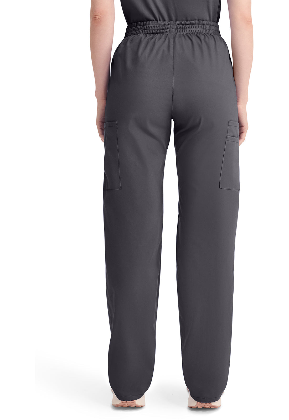 EDS Signature 86106 Women's Natural Rise Tapered Leg Pull-On Scrub Pants Pewter