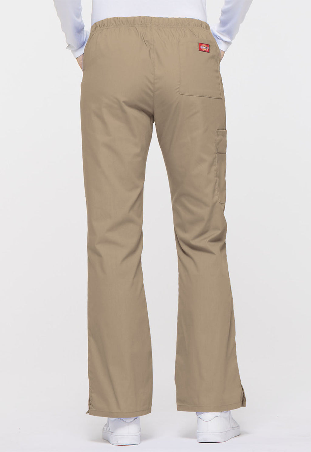 EDS Signature 86206 Women's Mid Rise Drawstring Cargo Scrub Pants Dark Khaki