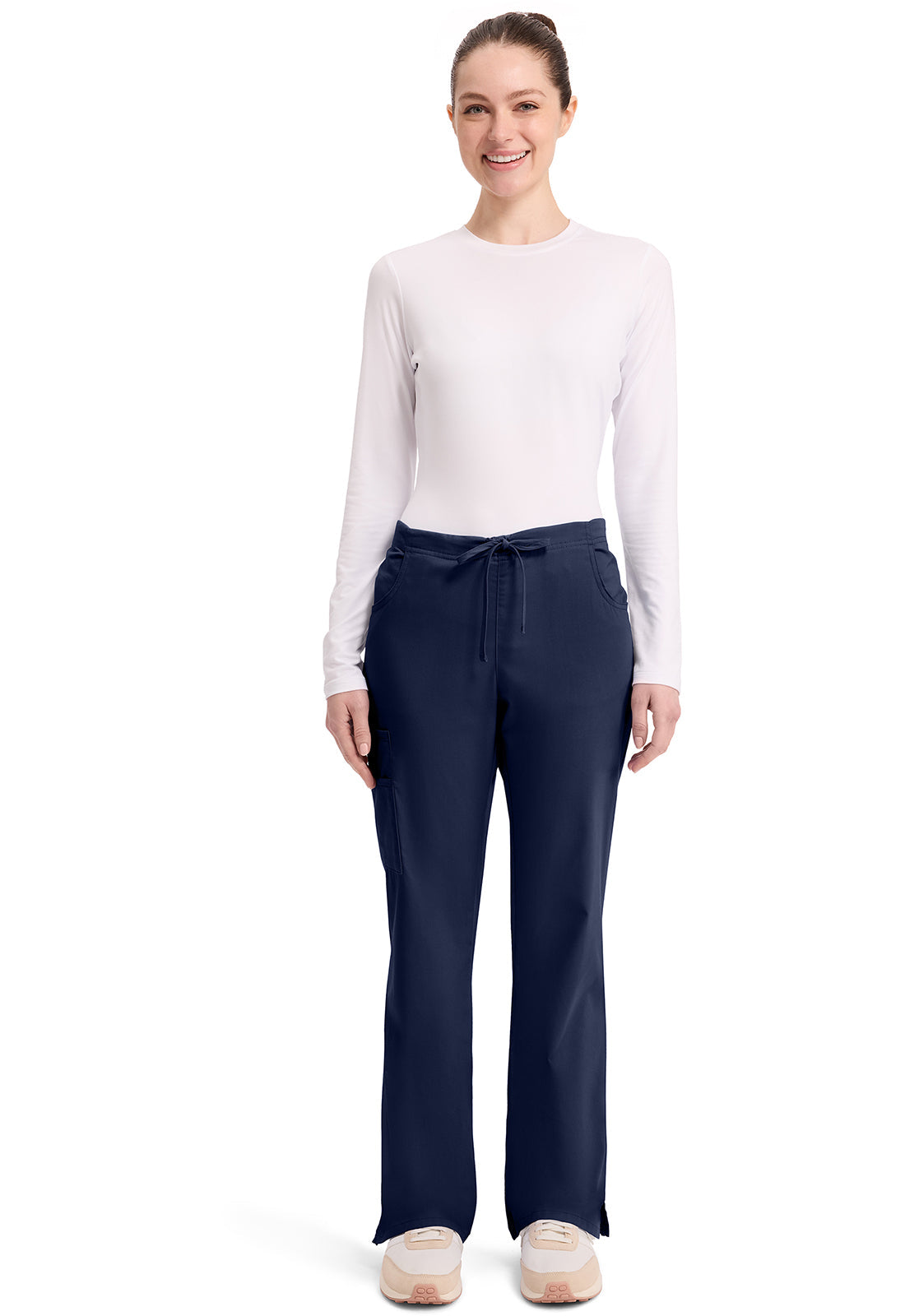 EDS Signature 86206 Women's Mid Rise Drawstring Cargo Scrub Pants Navy