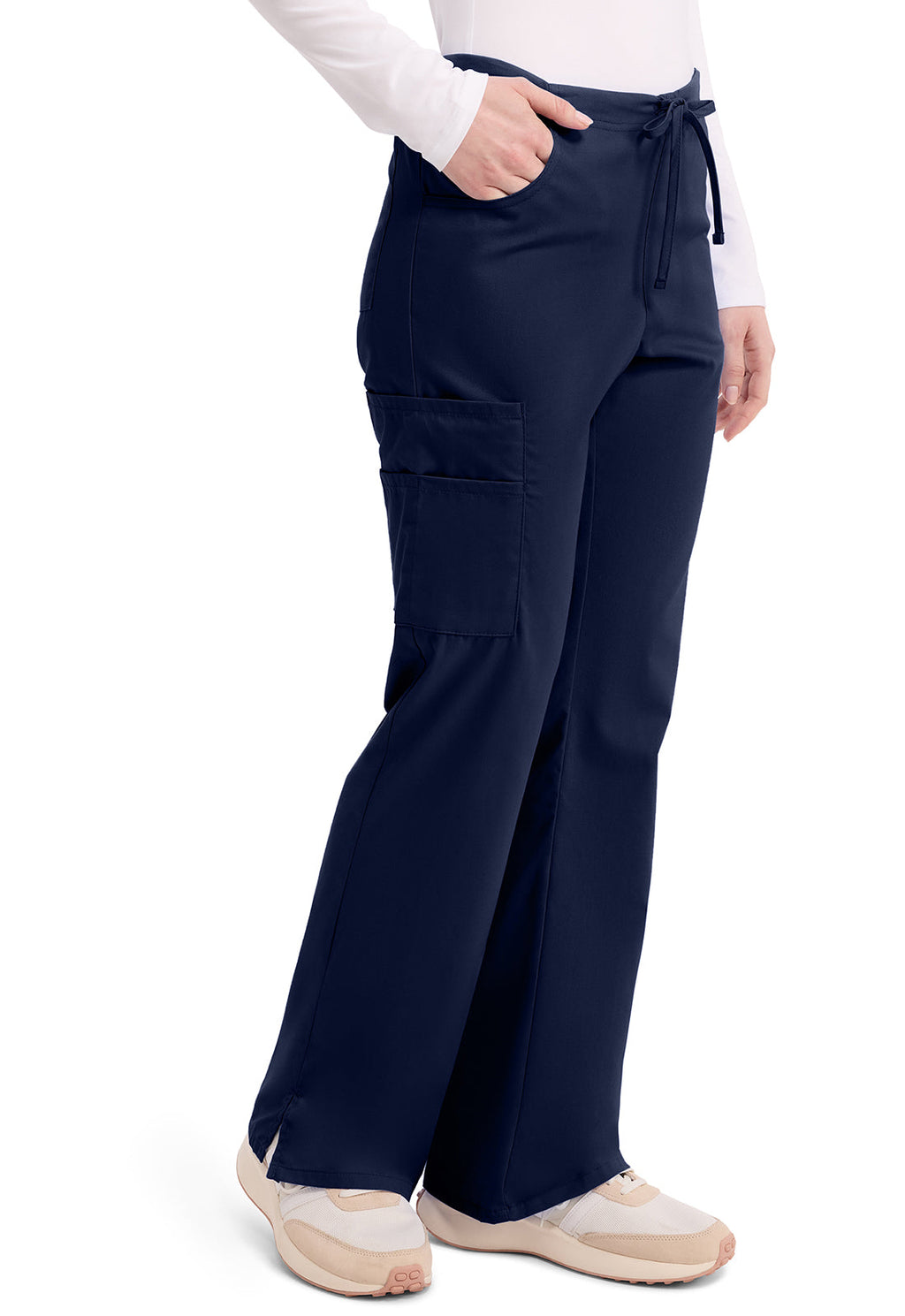 EDS Signature 86206 Women's Mid Rise Drawstring Cargo Scrub Pants Navy