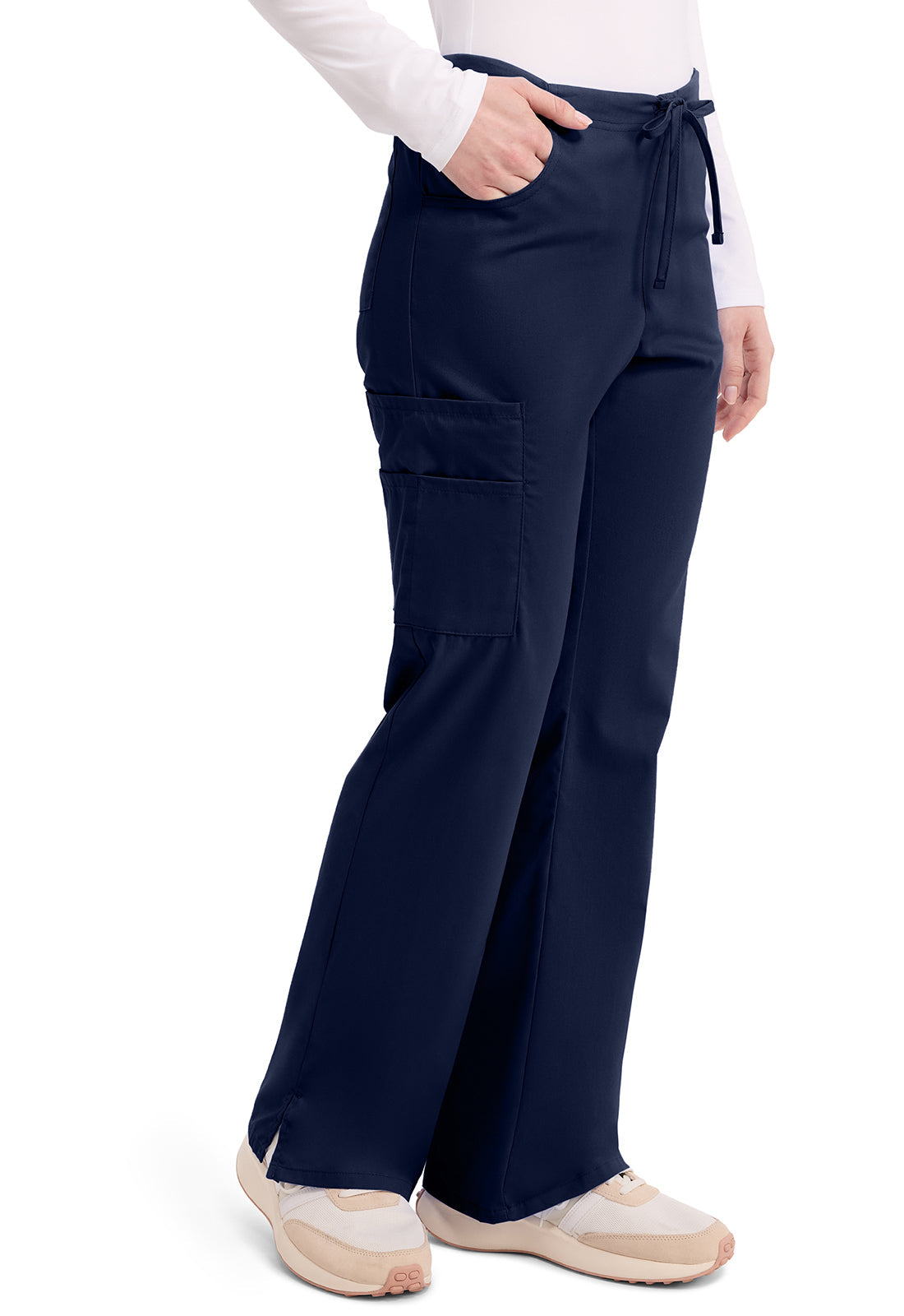 EDS Signature 86206 Women's Mid Rise Drawstring Cargo Scrub Pants Navy