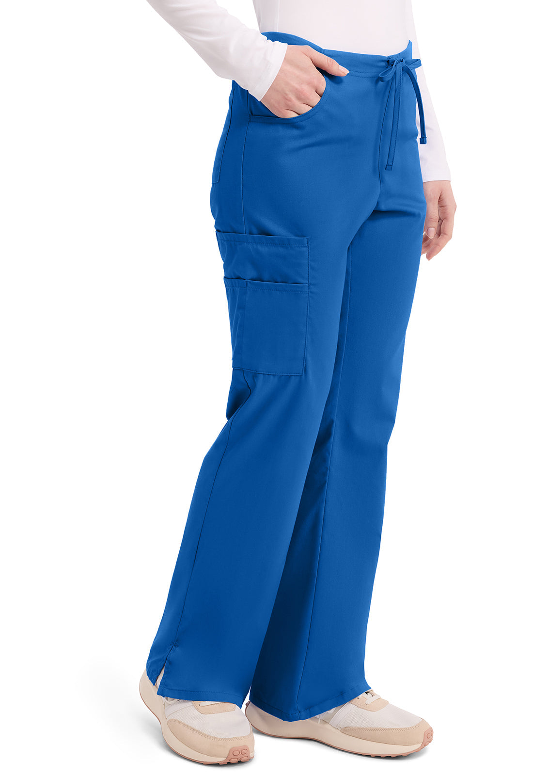 EDS Signature 86206 Women's Mid Rise Drawstring Cargo Scrub Pants Royal