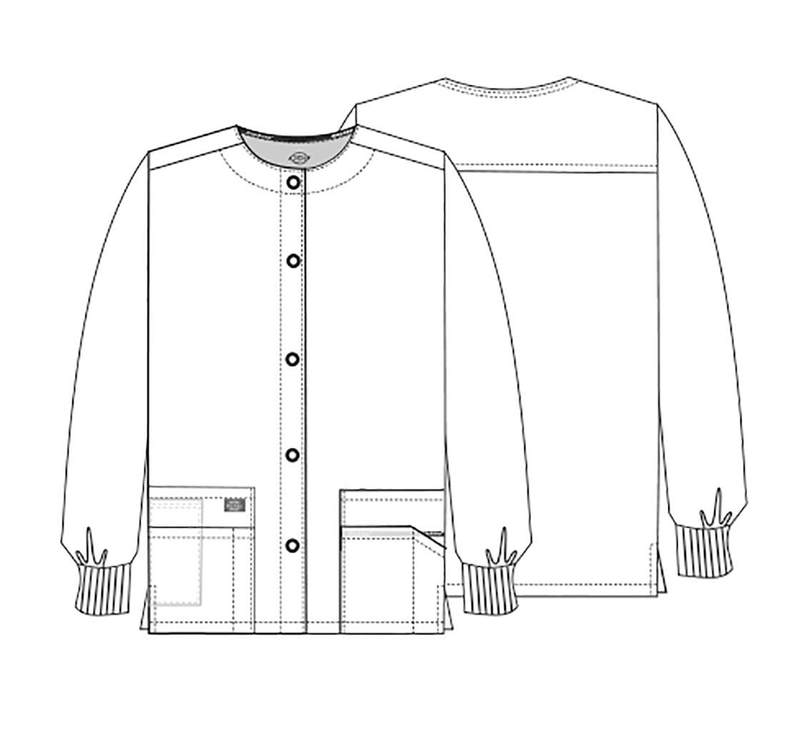 EDS Signature 86306 Women's Snap Front Warm-Up Jacket White