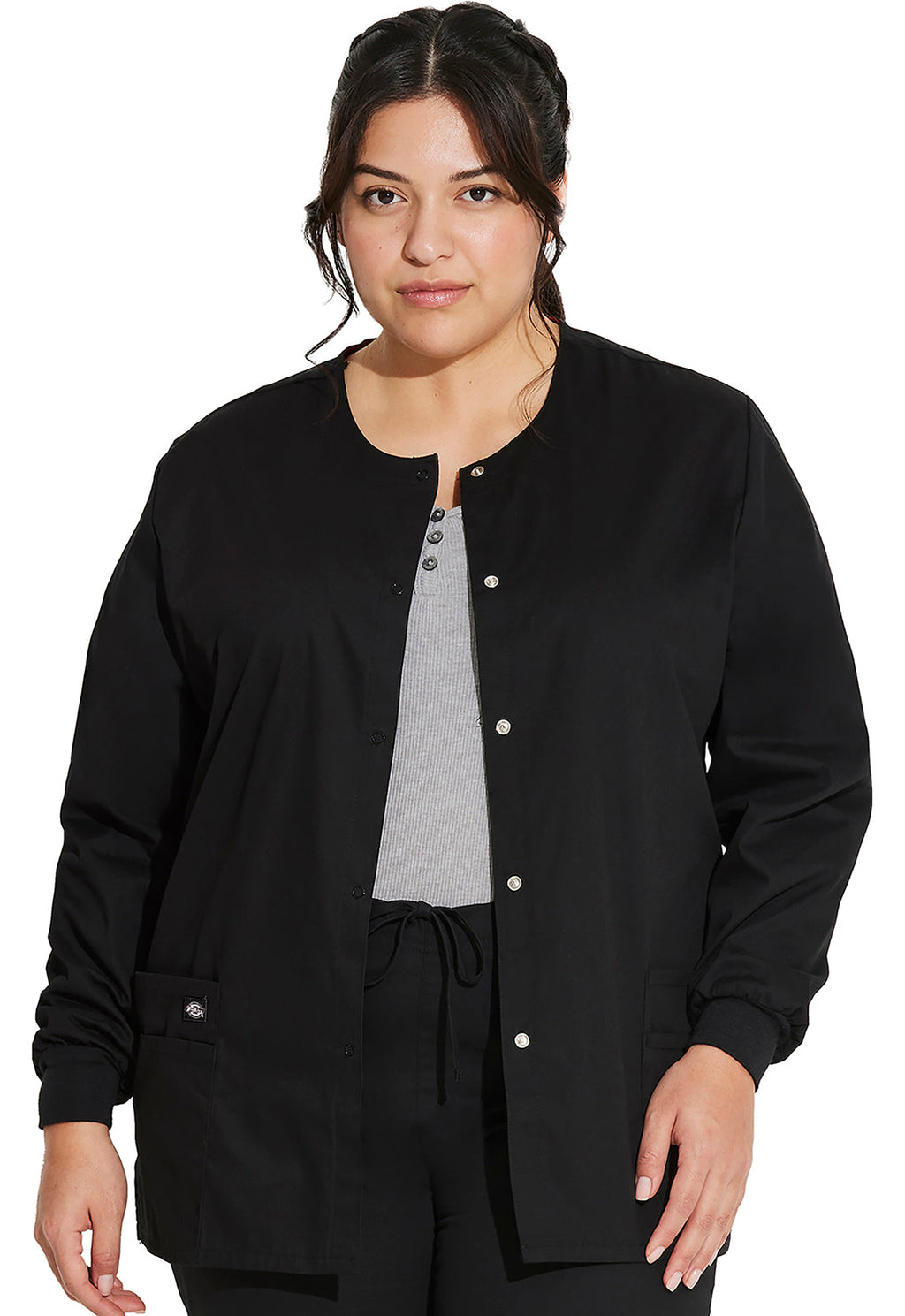 EDS Signature 86306 Women's Snap Front Warm-Up Jacket Black