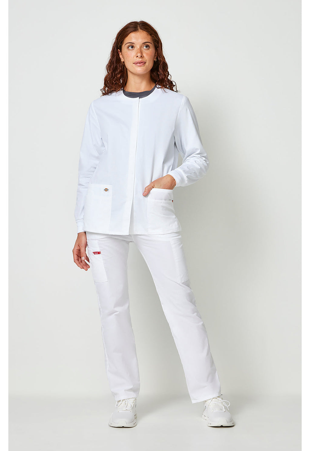 EDS Signature 86306 Women's Snap Front Warm-Up Jacket White