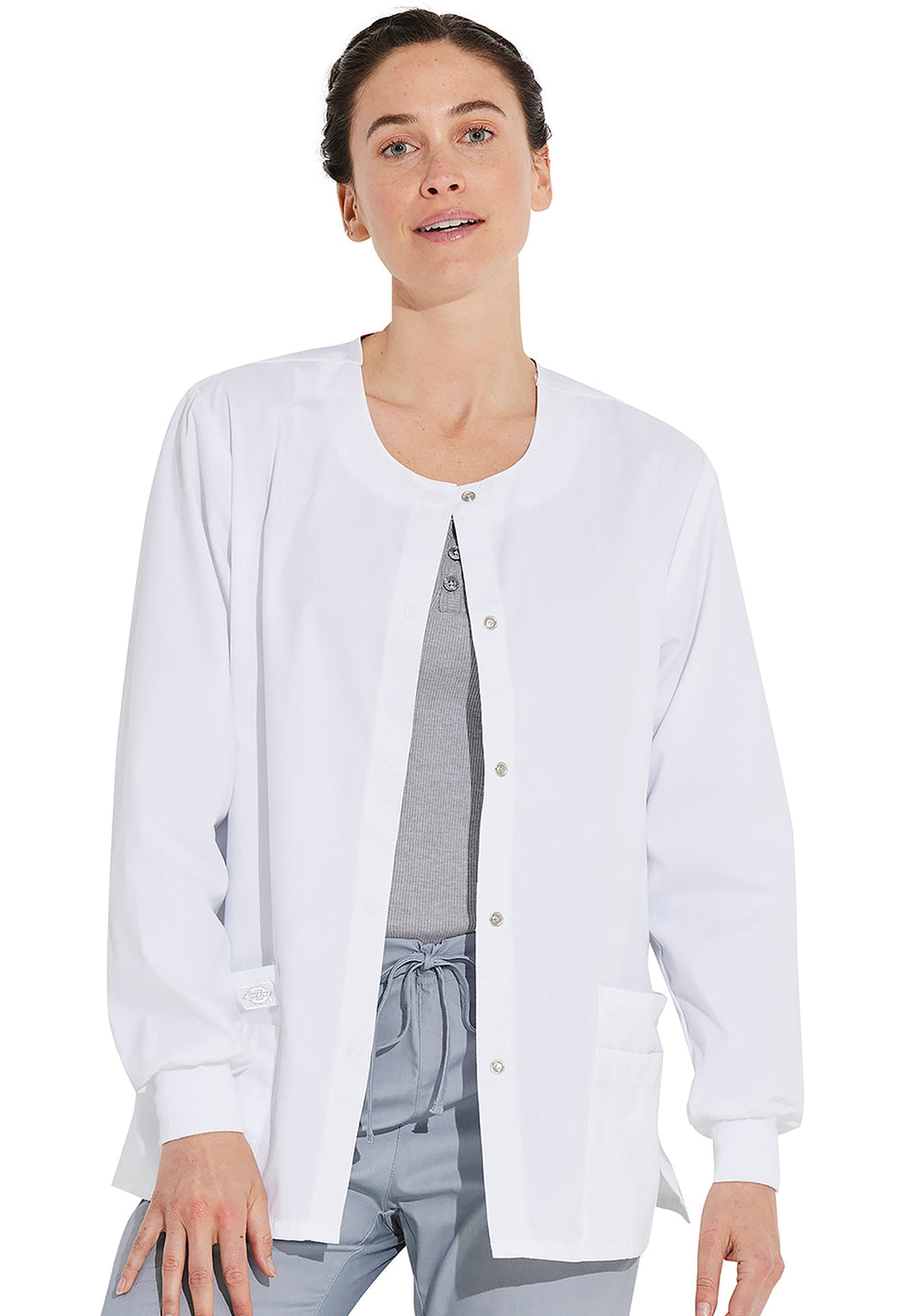 EDS Signature 86306 Women's Snap Front Warm-Up Jacket White