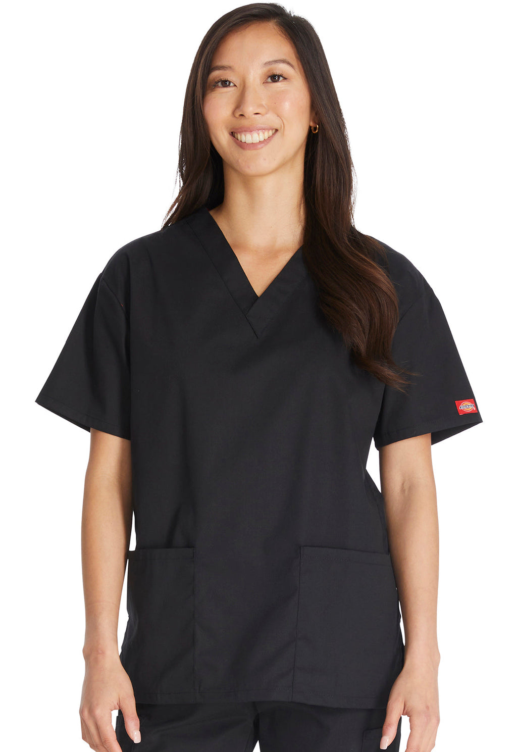 EDS Signature 86706 Women's V-Neck Scrub Top Black