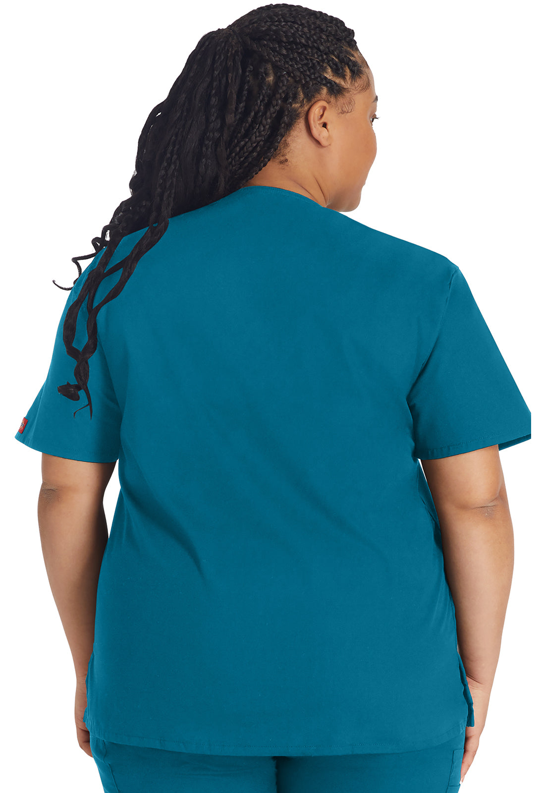 EDS Signature 86706 Women's V-Neck Scrub Top Caribbean Blue