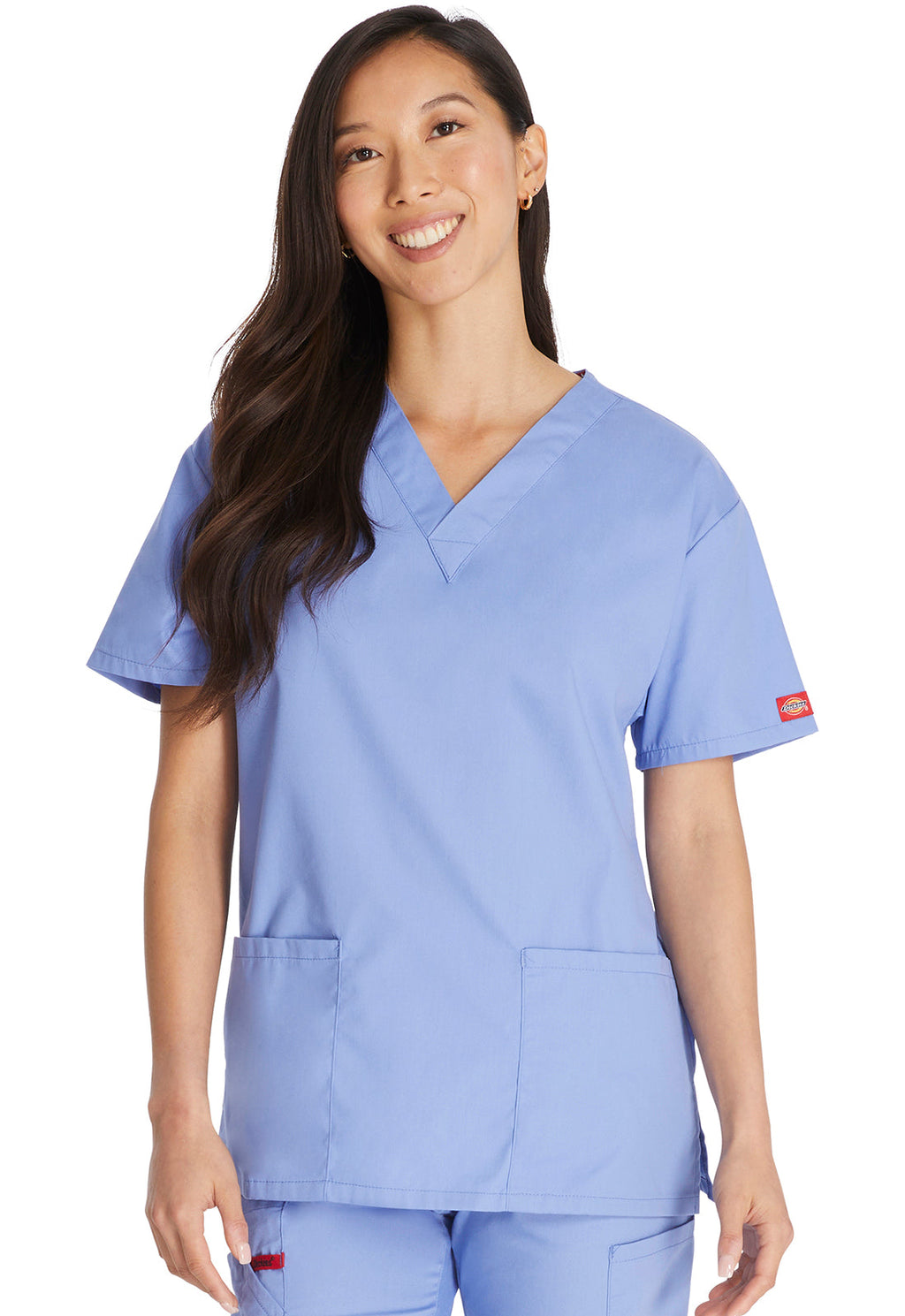 EDS Signature 86706 Women's V-Neck Scrub Top Ciel