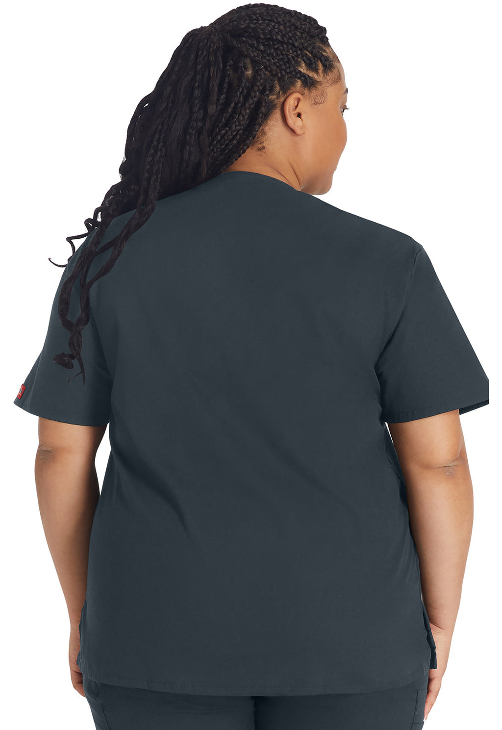EDS Signature 86706 Women's V-Neck Scrub Top Pewter