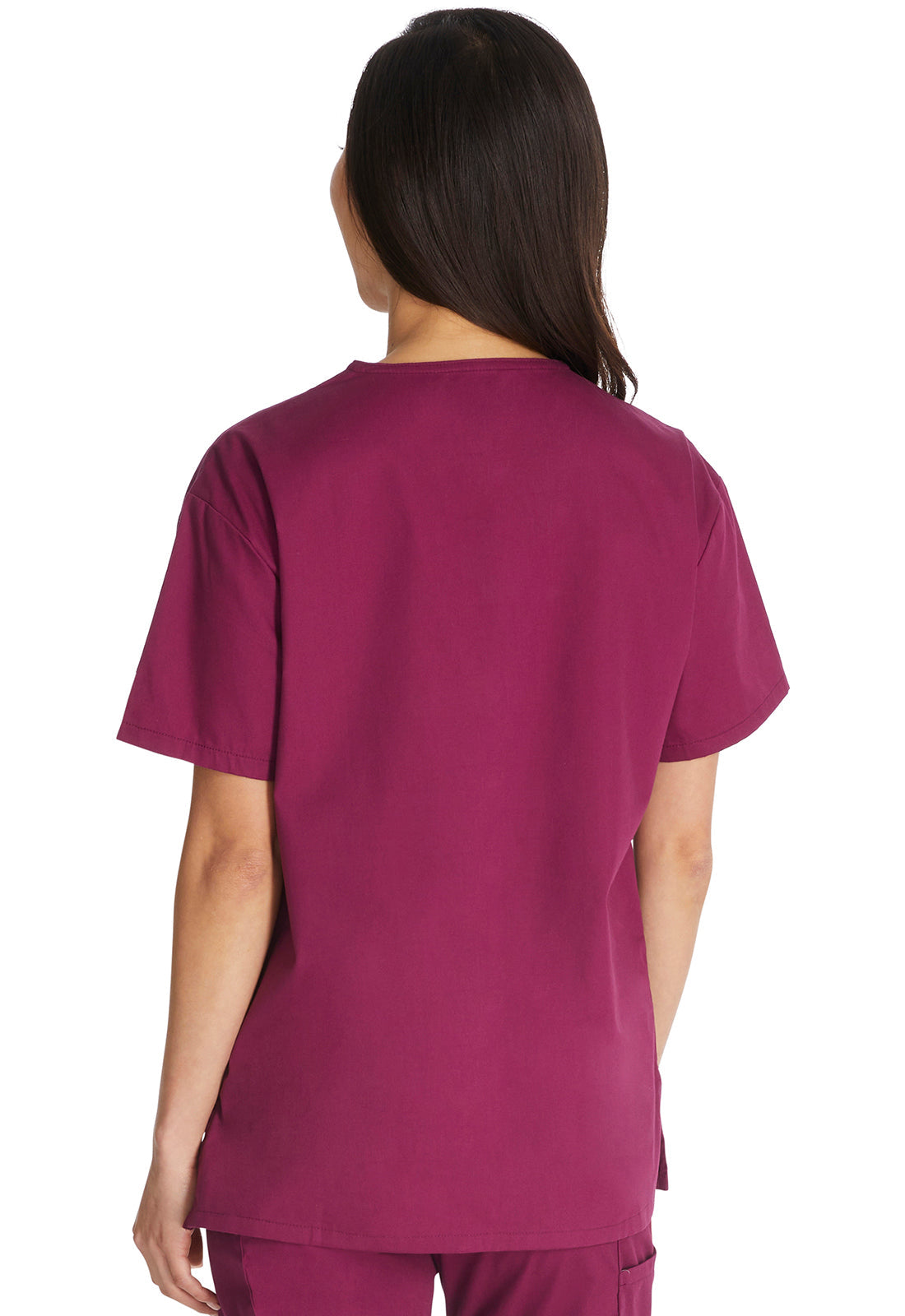 EDS Signature 86706 Women's V-Neck Scrub Top Wine