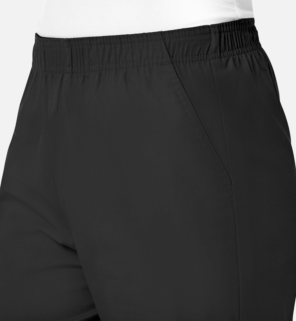 Core 9016 Women's Full Elastic Waistband Cargo Pants Black