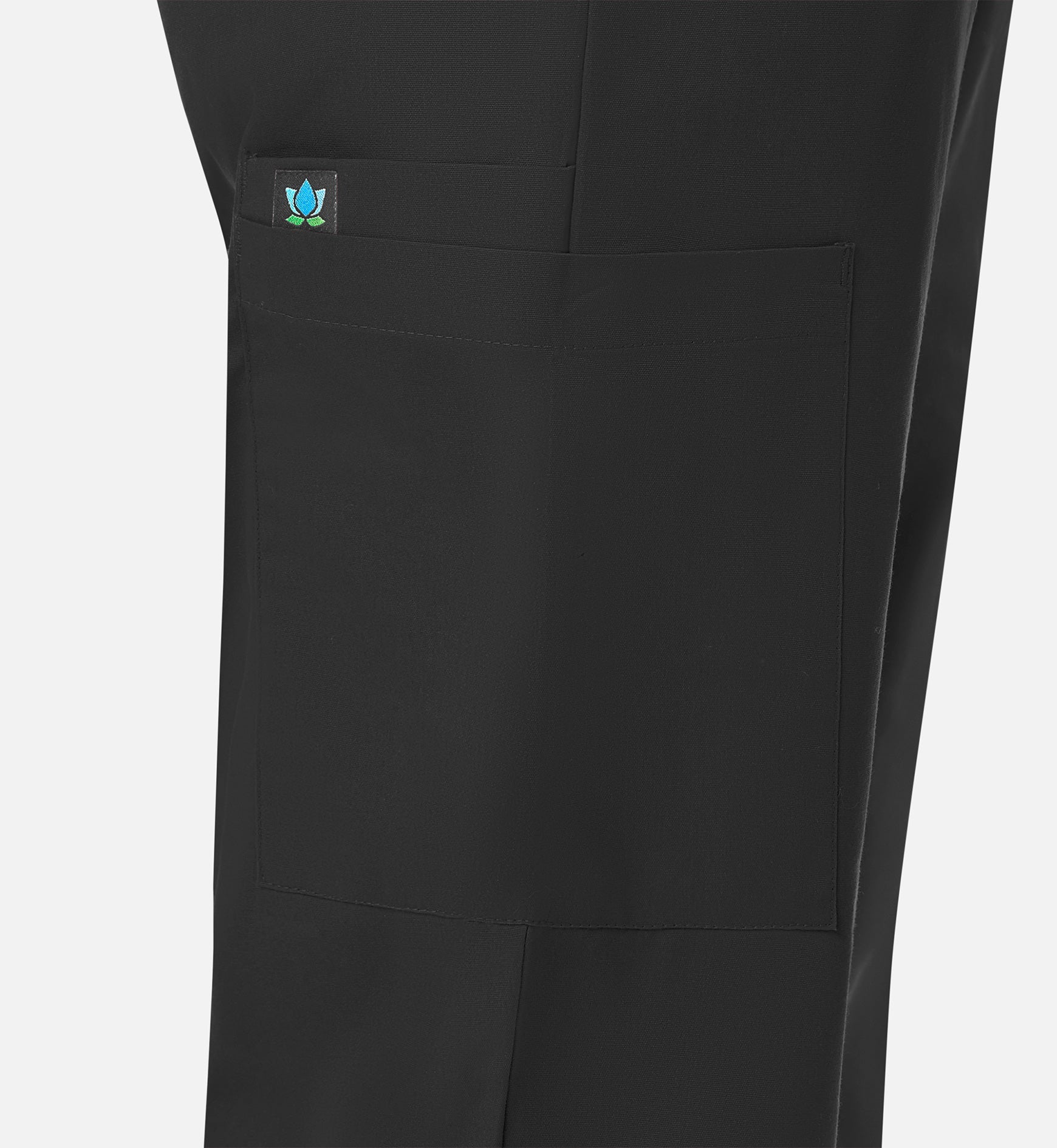 Core 9016 Women's Full Elastic Waistband Cargo Pants Black