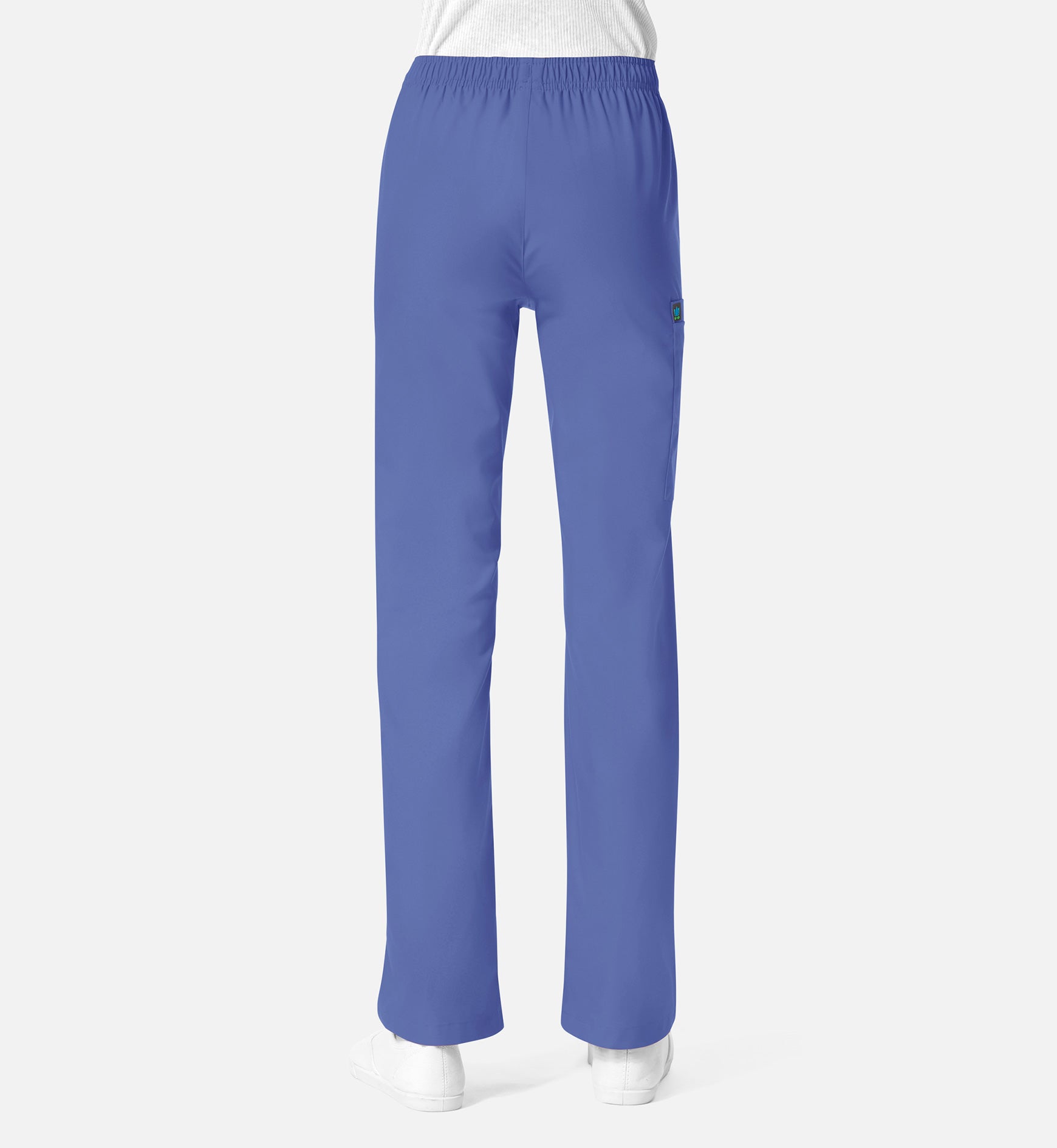 Core 9016 Women's Full Elastic Waistband Cargo Pants Ceil Blue