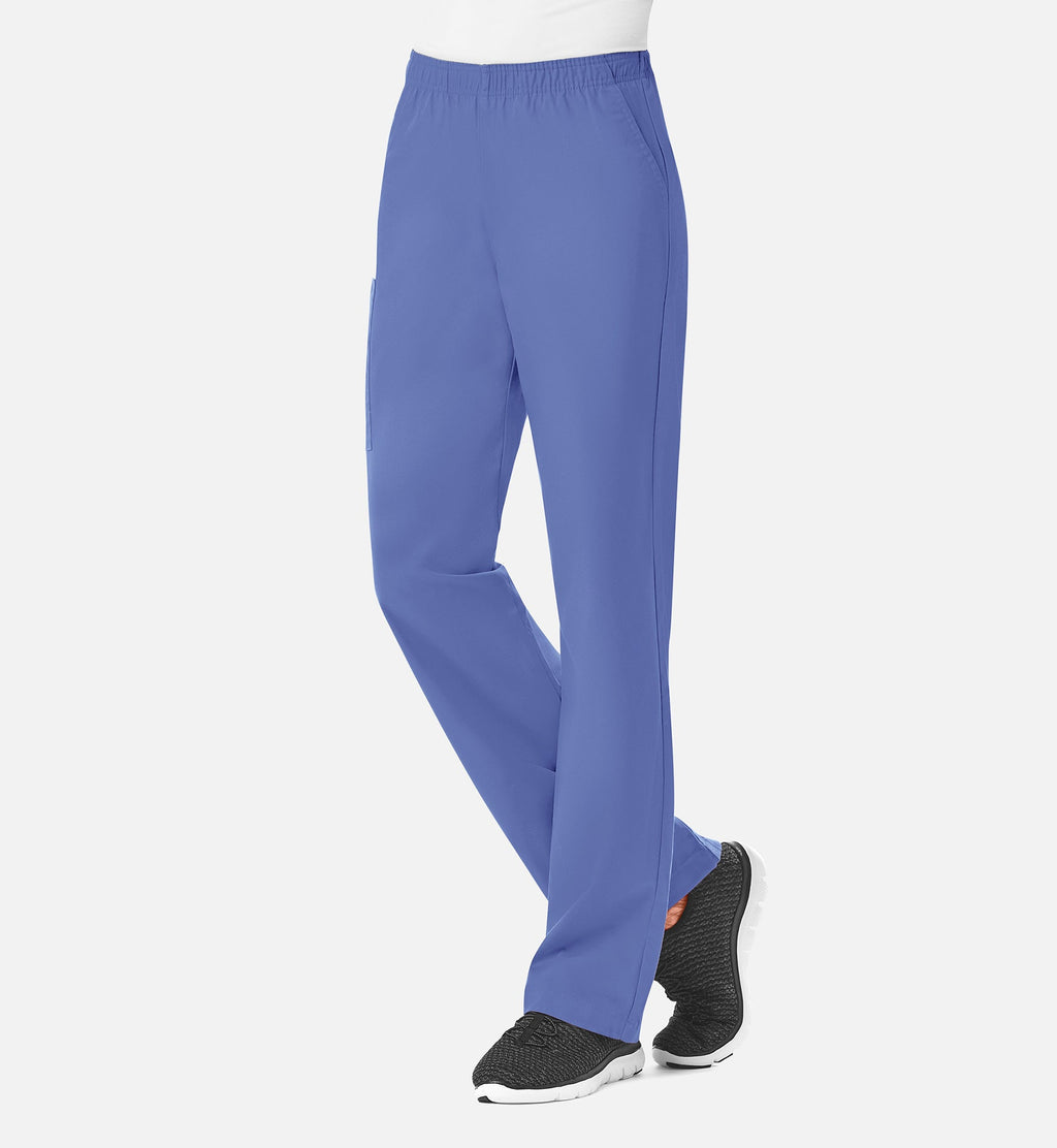 Core 9016 Women's Full Elastic Waistband Cargo Pants Ceil Blue
