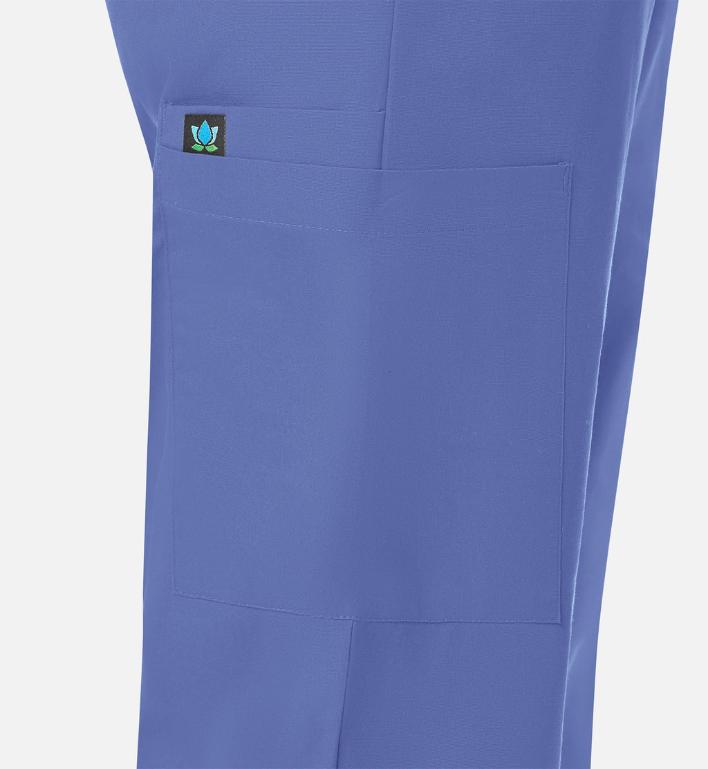 Core 9016 Women's Full Elastic Waistband Cargo Pants Ceil Blue