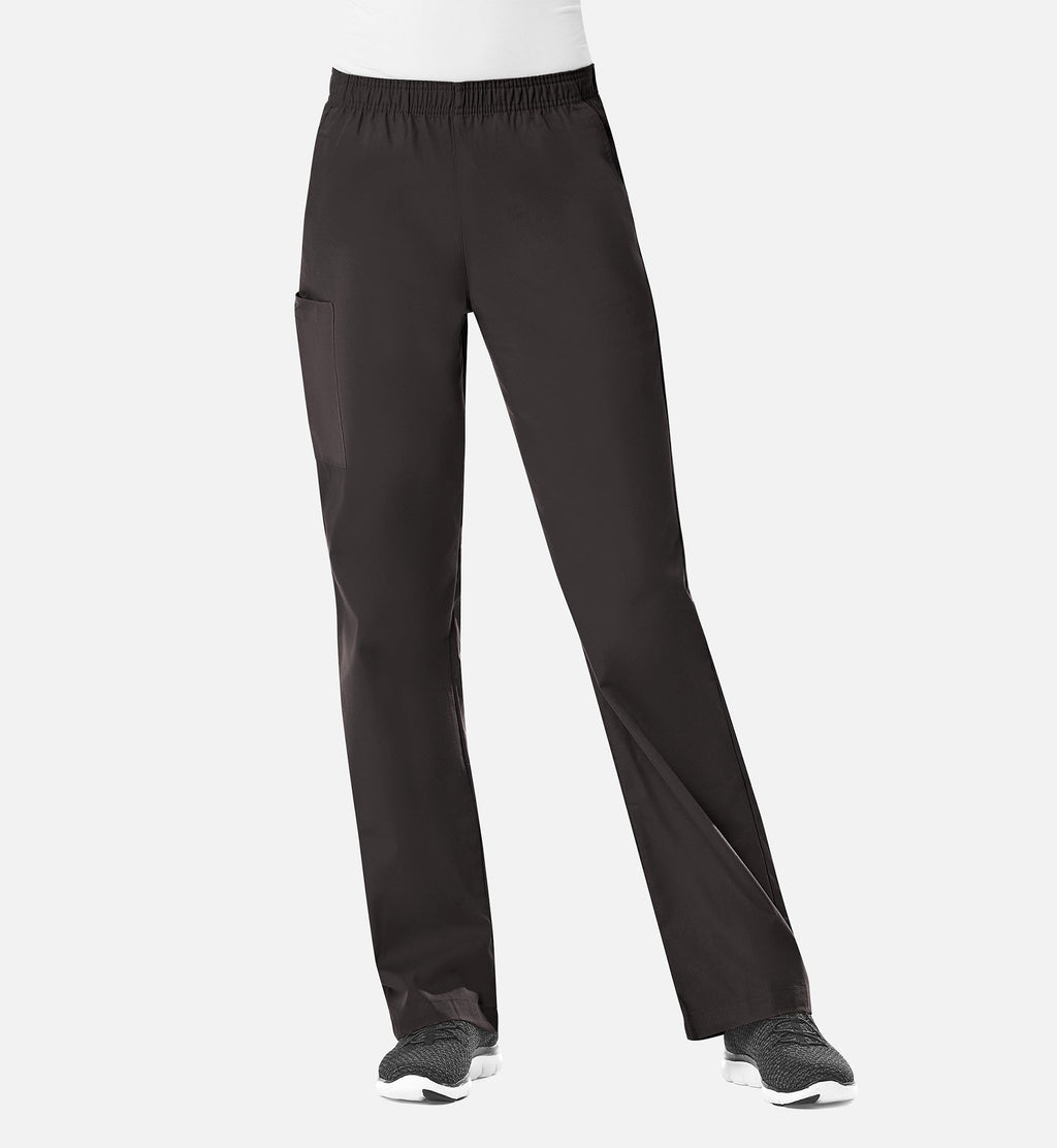 Core 9016 Women's Full Elastic Waistband Cargo Pants Chocolate