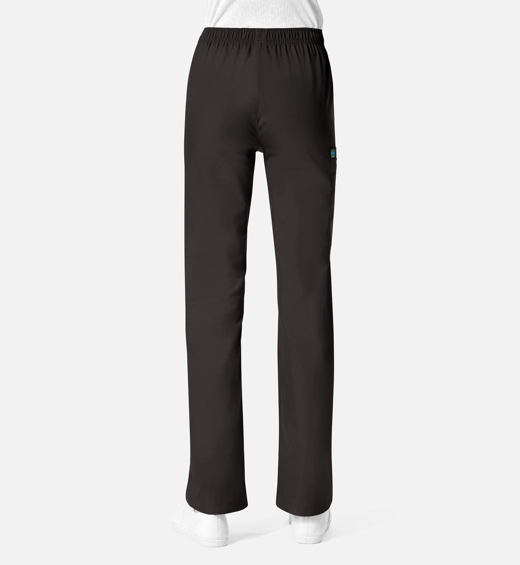 Core 9016 Women's Full Elastic Waistband Cargo Pants Chocolate