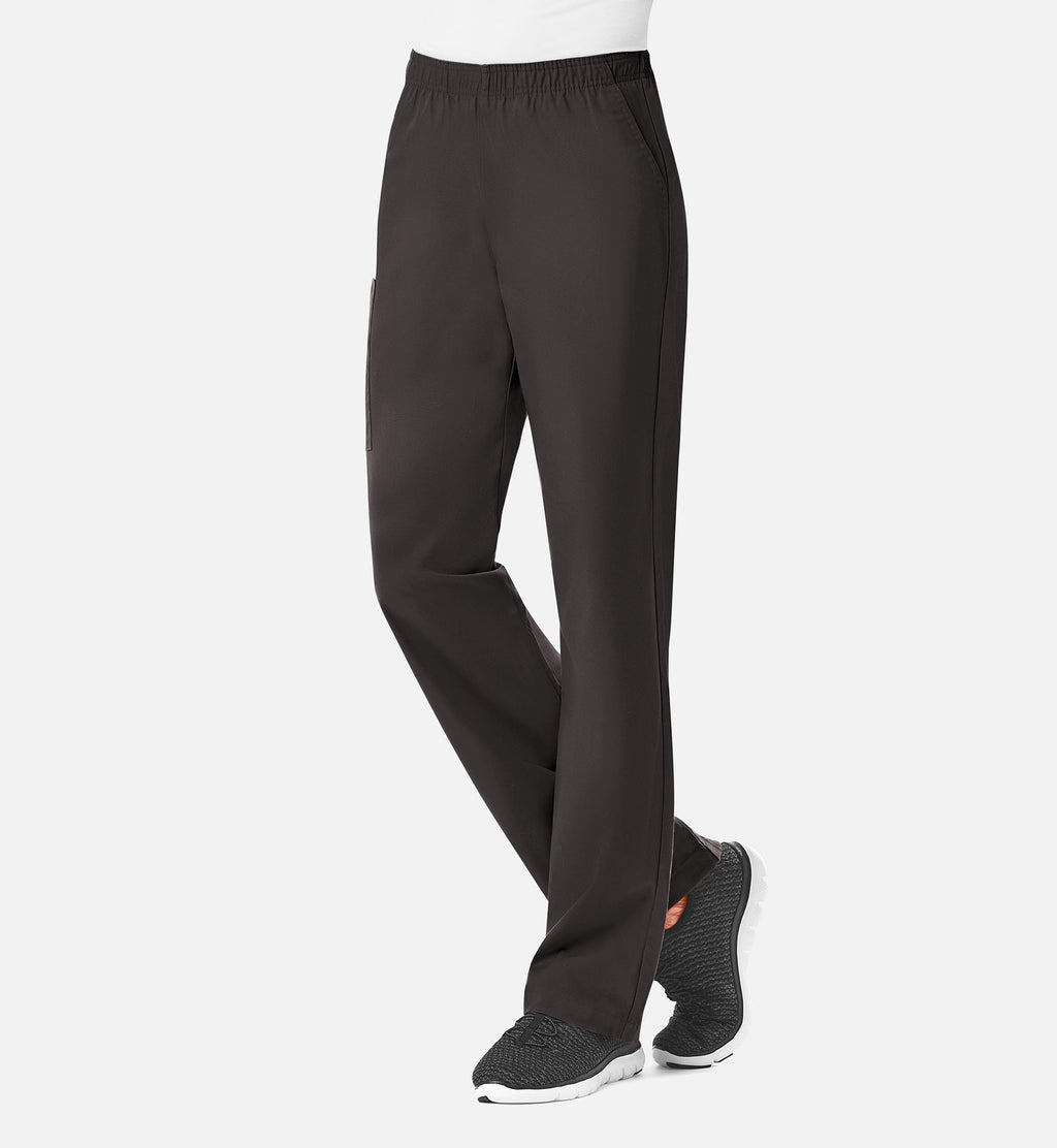 Core 9016 Women's Full Elastic Waistband Cargo Pants Chocolate