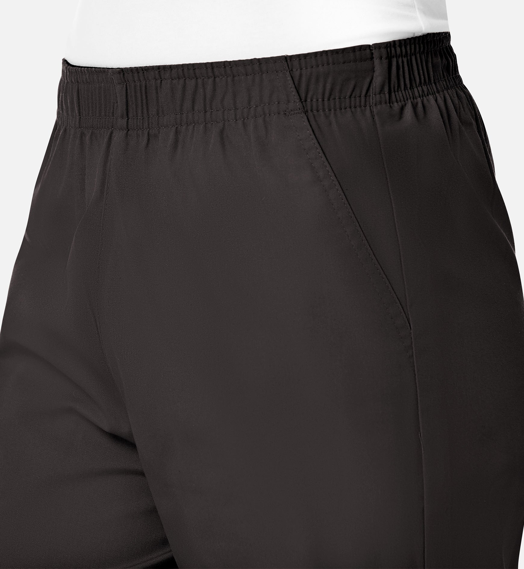 Core 9016 Women's Full Elastic Waistband Cargo Pants Chocolate