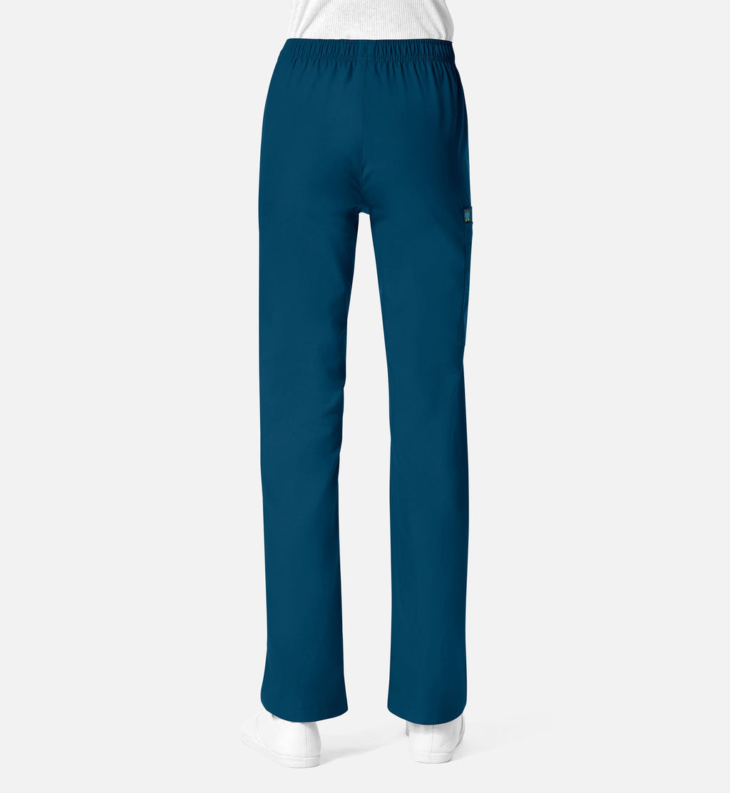 Core 9016 Women's Full Elastic Waistband Cargo Pants Caribbean Blue