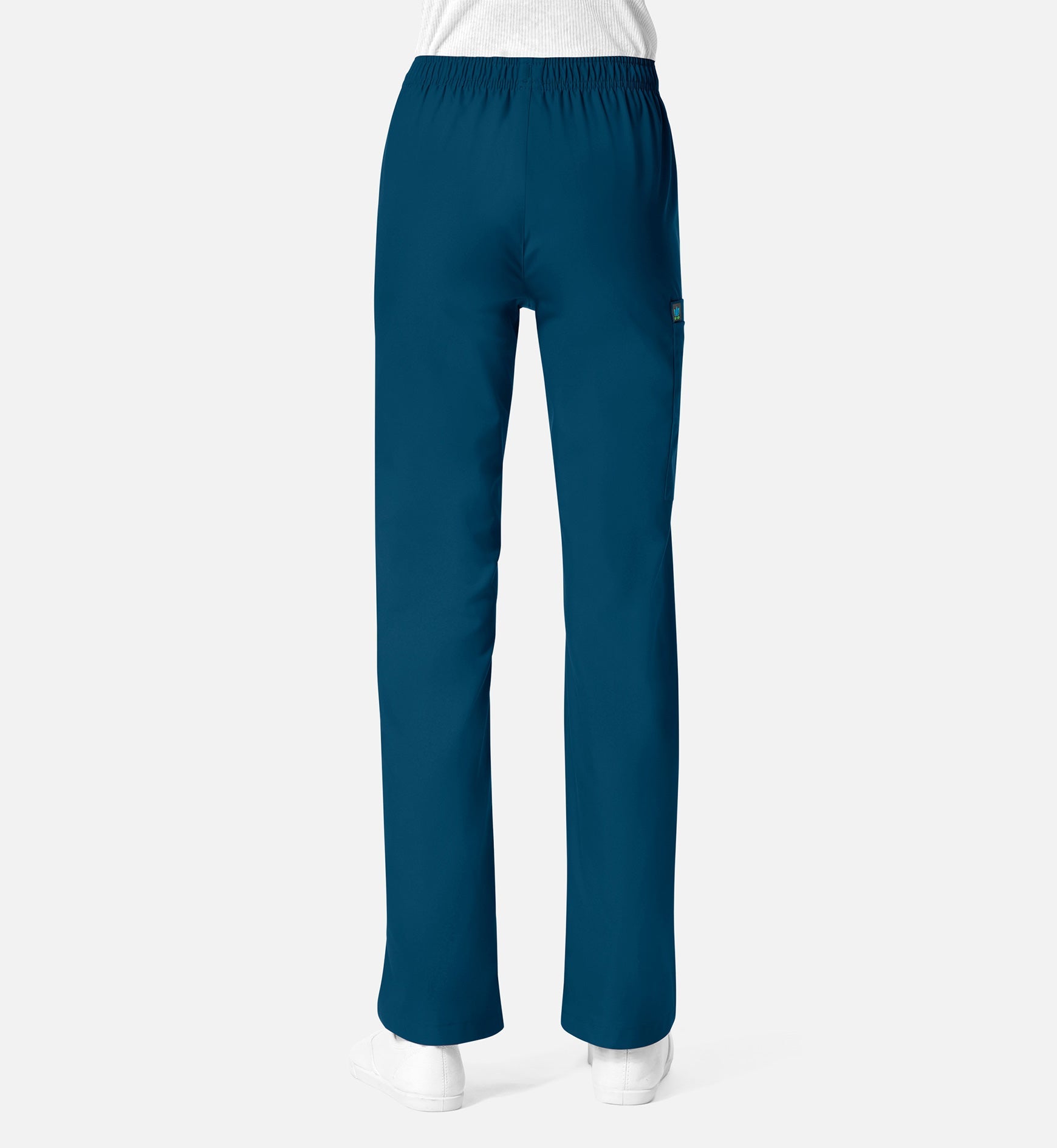Core 9016 Women's Full Elastic Waistband Cargo Pants Caribbean Blue