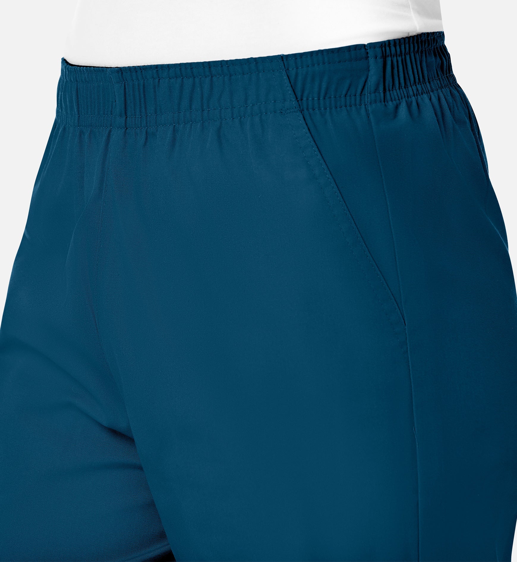 Core 9016 Women's Full Elastic Waistband Cargo Pants Caribbean Blue