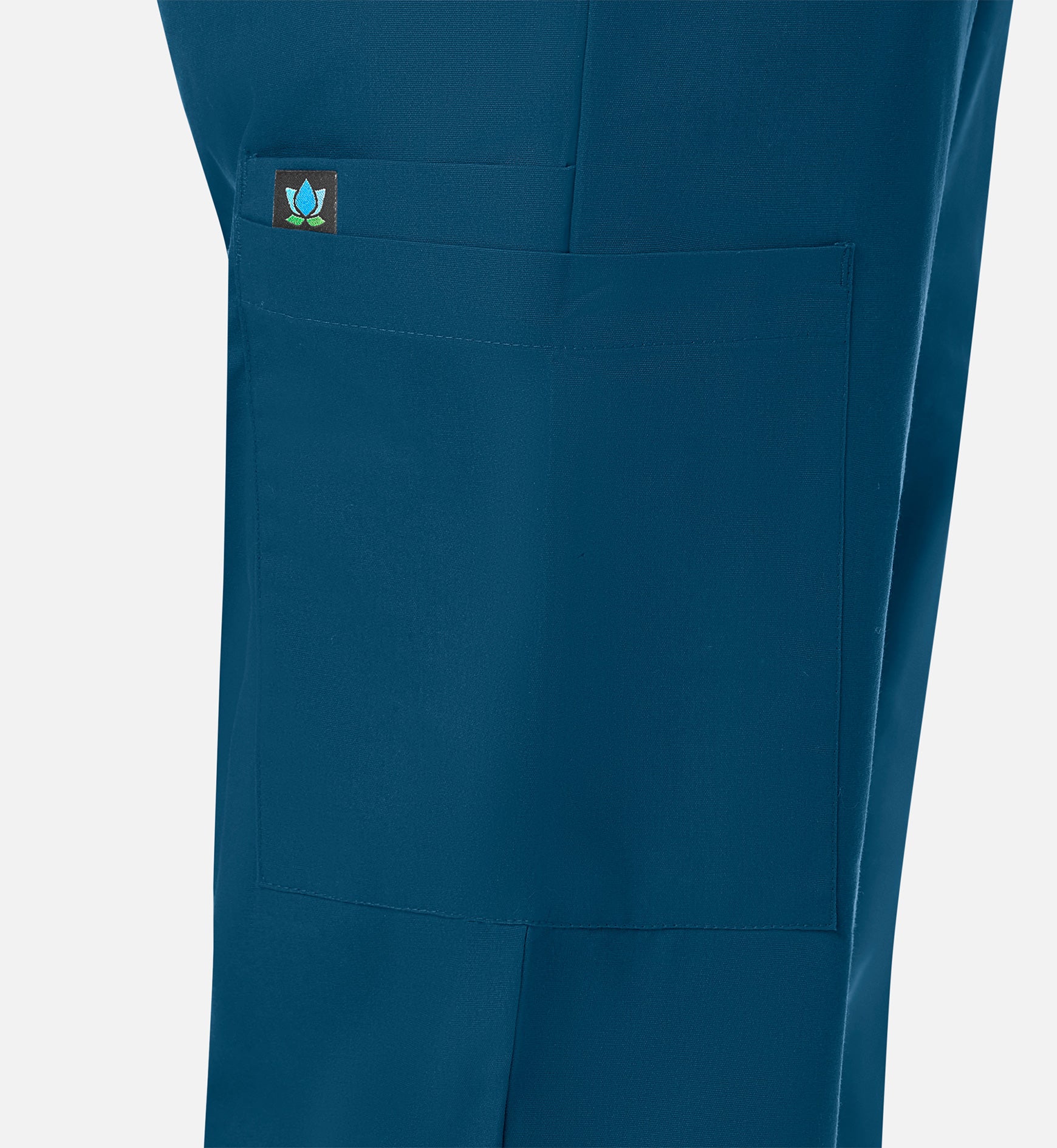 Core 9016 Women's Full Elastic Waistband Cargo Pants Caribbean Blue