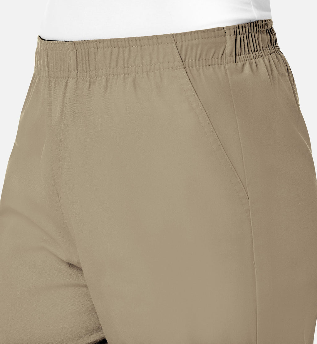 Core 9016 Women's Full Elastic Waistband Cargo Pants Khaki