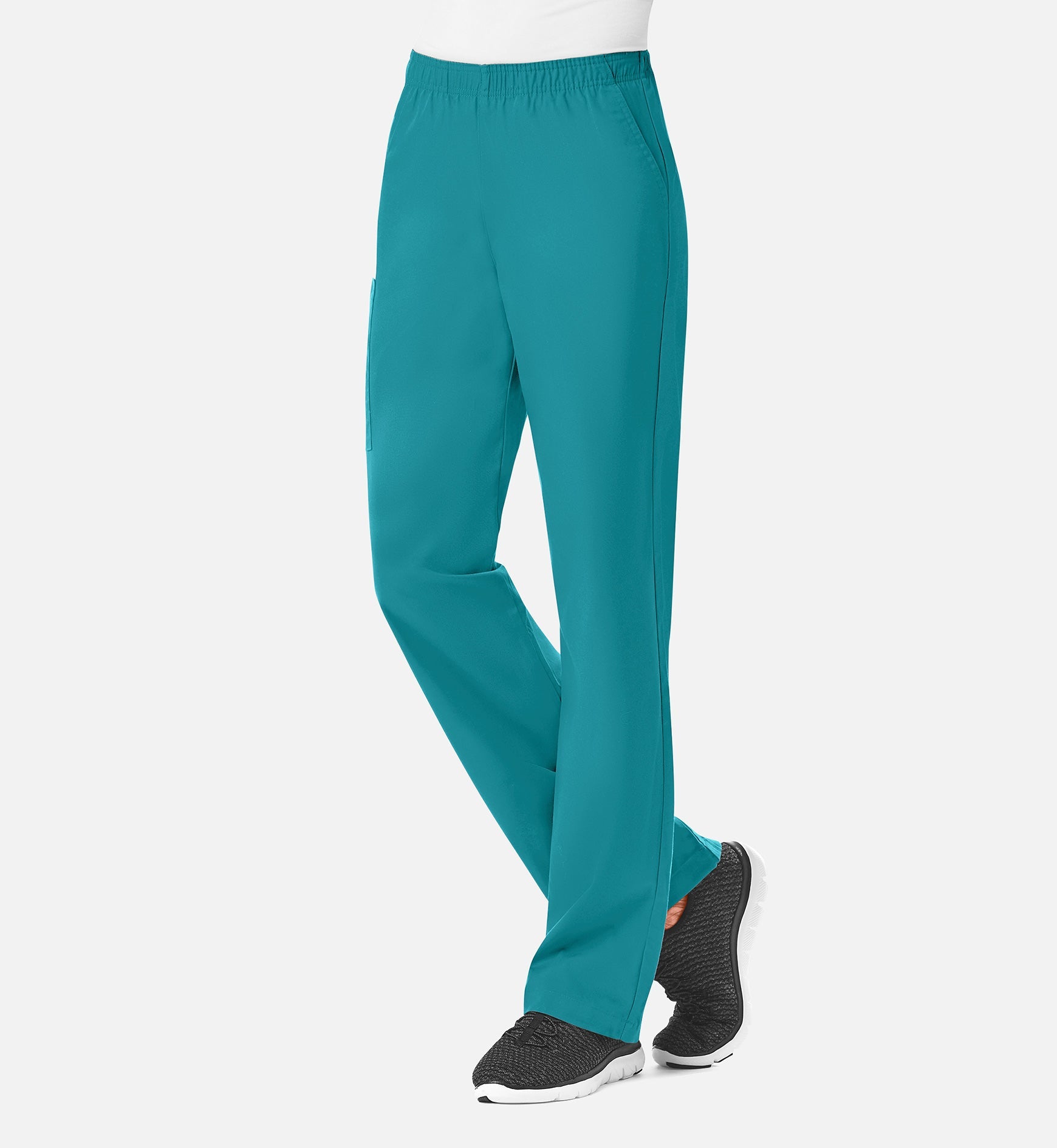 Core 9016 Women's Full Elastic Waistband Cargo Pants Lake Blue
