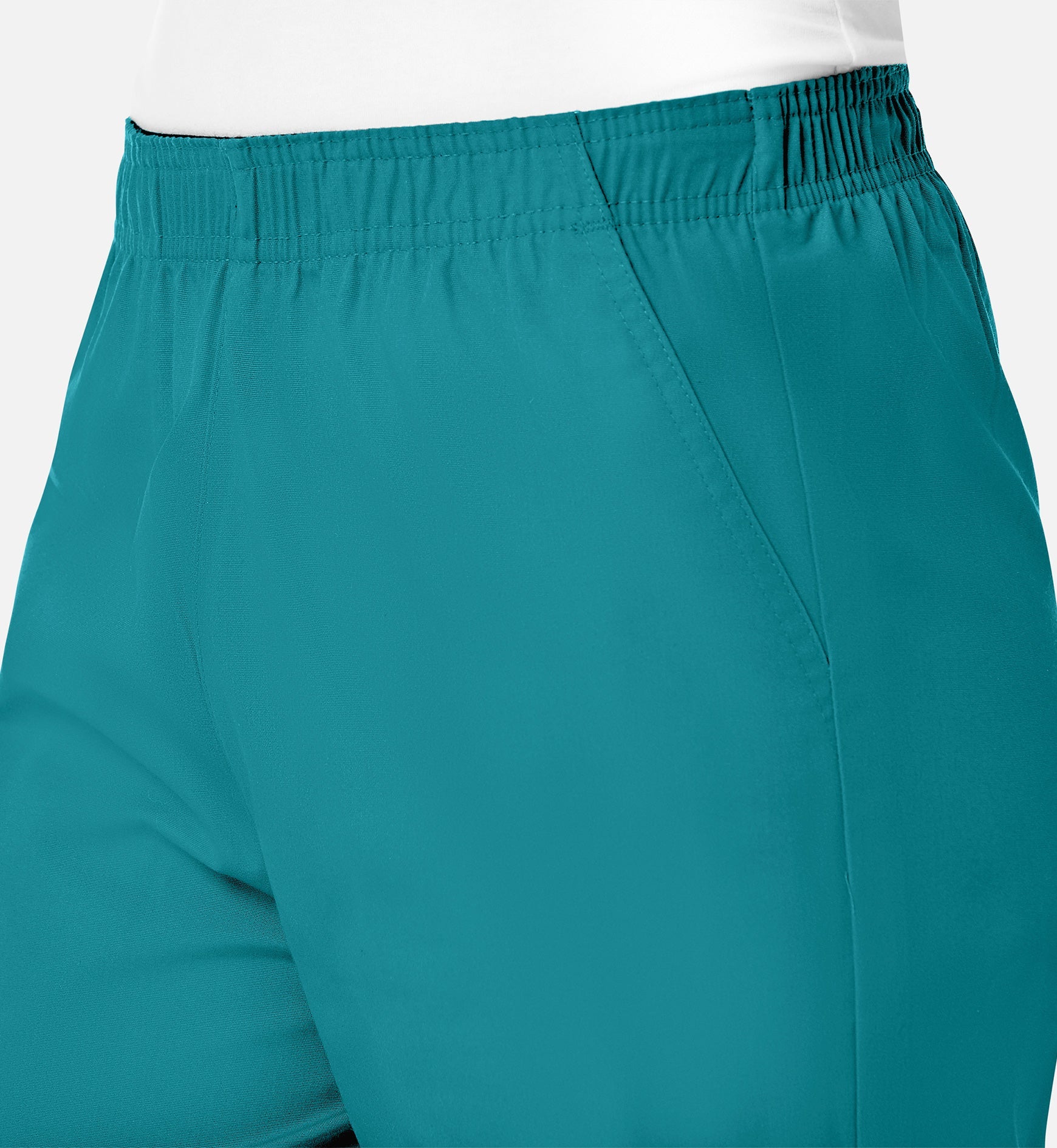 Core 9016 Women's Full Elastic Waistband Cargo Pants Lake Blue