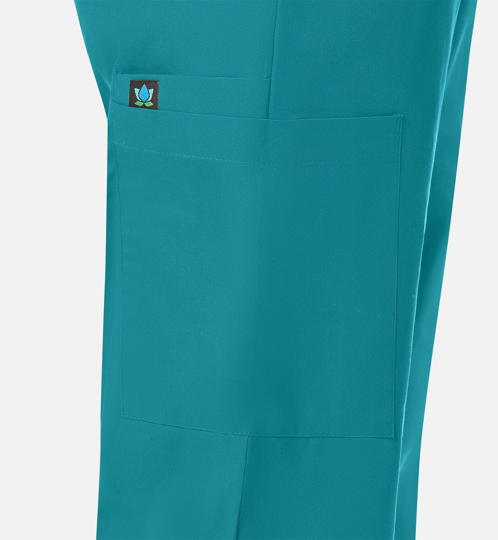 Core 9016 Women's Full Elastic Waistband Cargo Pants Lake Blue