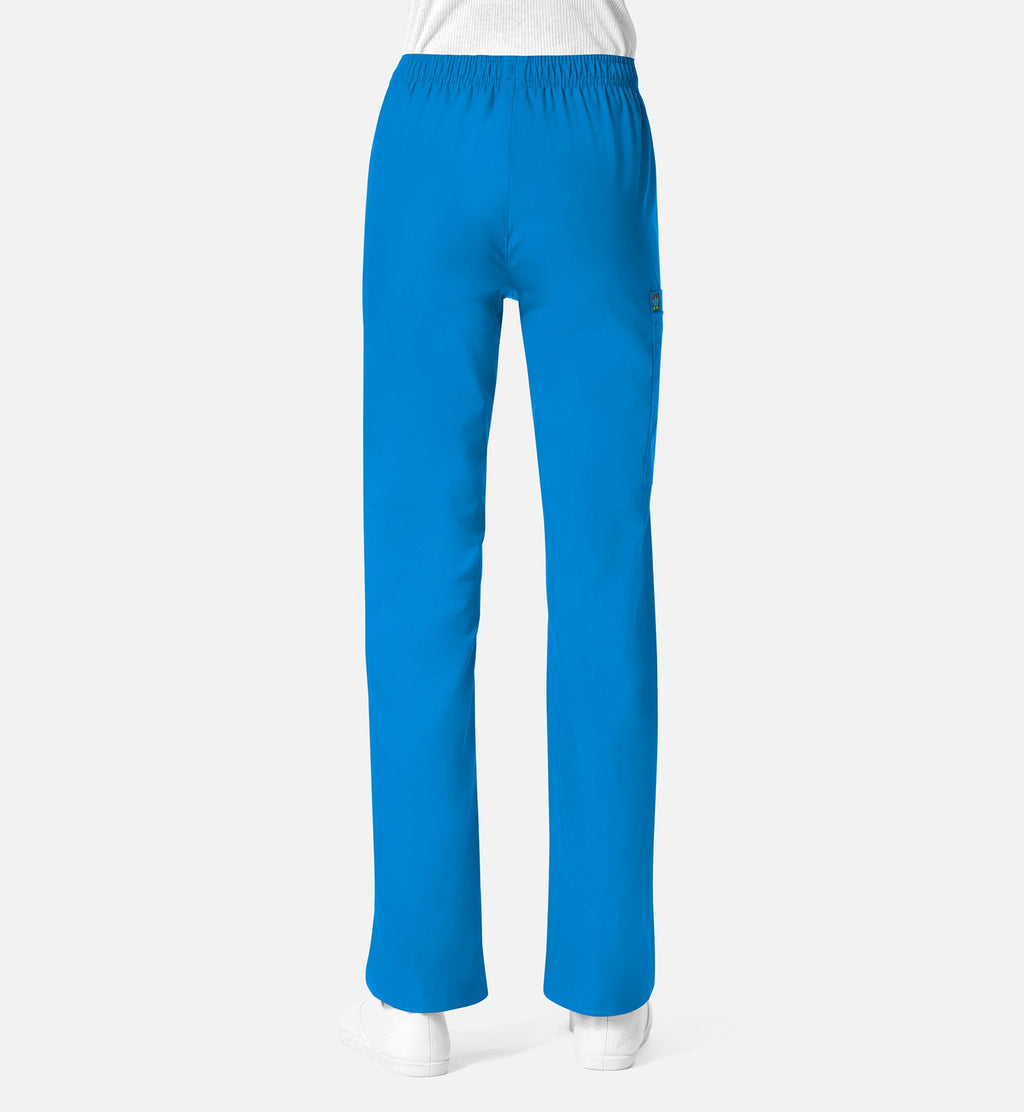 Core 9016 Women's Full Elastic Waistband Cargo Pants Malibu Blue