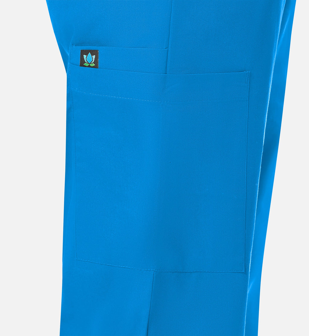 Core 9016 Women's Full Elastic Waistband Cargo Pants Malibu Blue