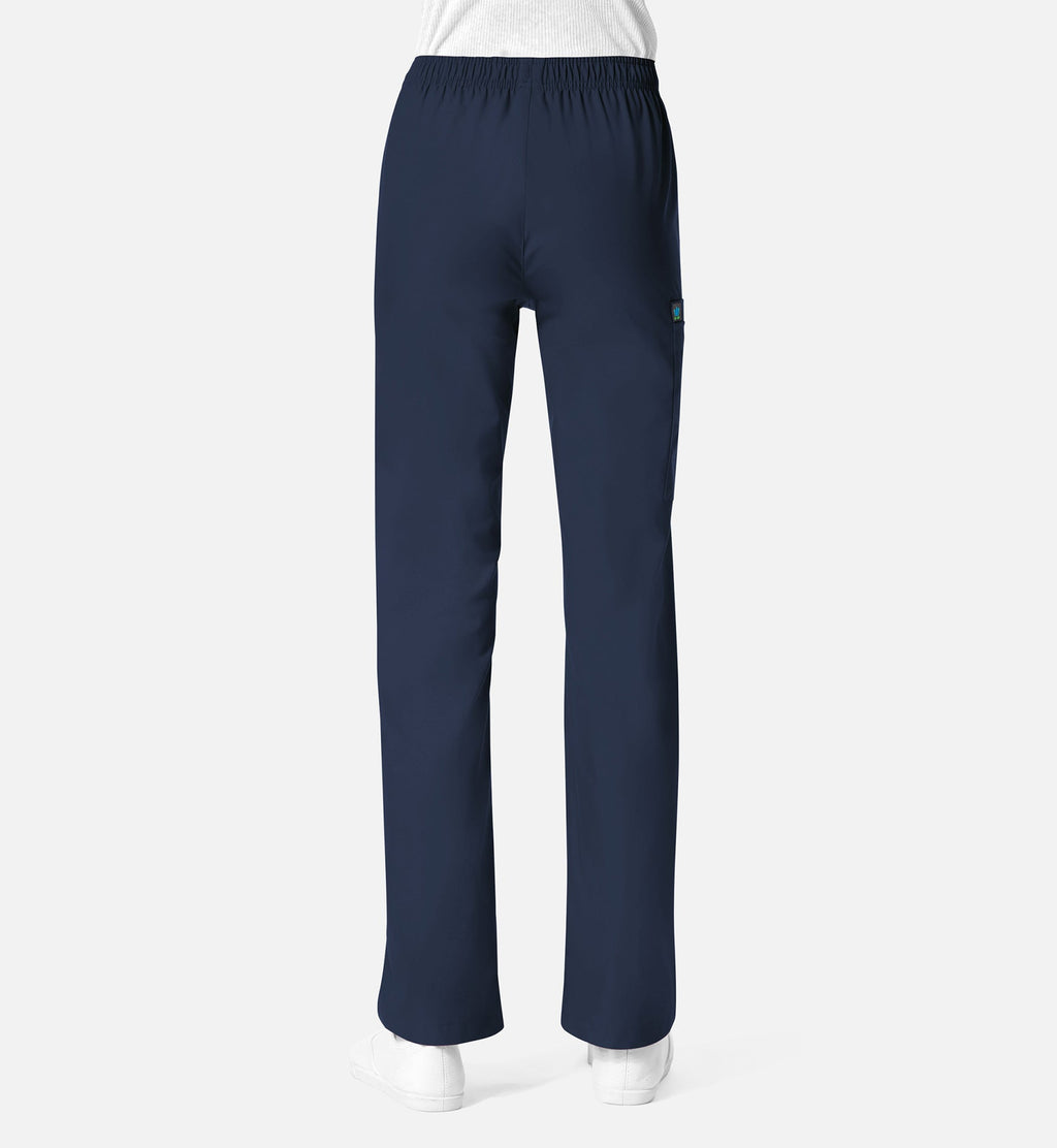 Core 9016 Women's Full Elastic Waistband Cargo Pants Navy