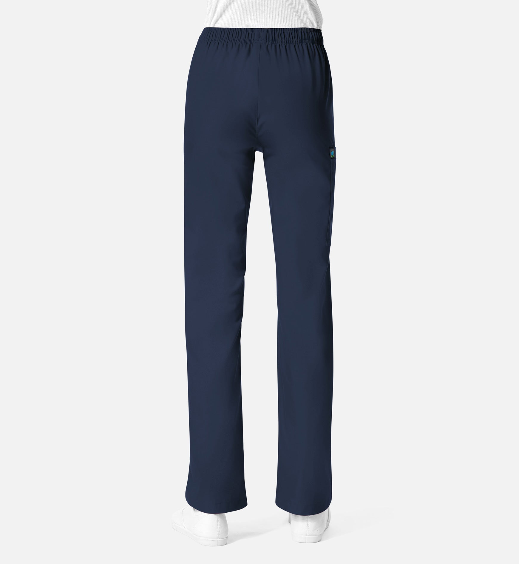 Core 9016 Women's Full Elastic Waistband Cargo Pants Navy