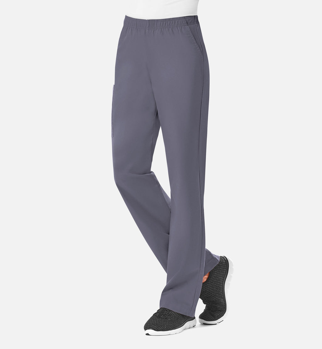 Core 9016 Women's Full Elastic Waistband Cargo Pants Pewter