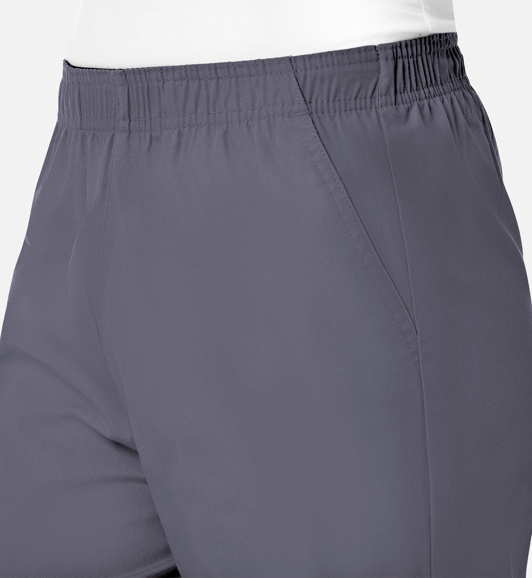 Core 9016 Women's Full Elastic Waistband Cargo Pants Pewter