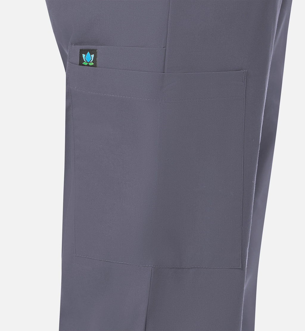 Core 9016 Women's Full Elastic Waistband Cargo Pants Pewter