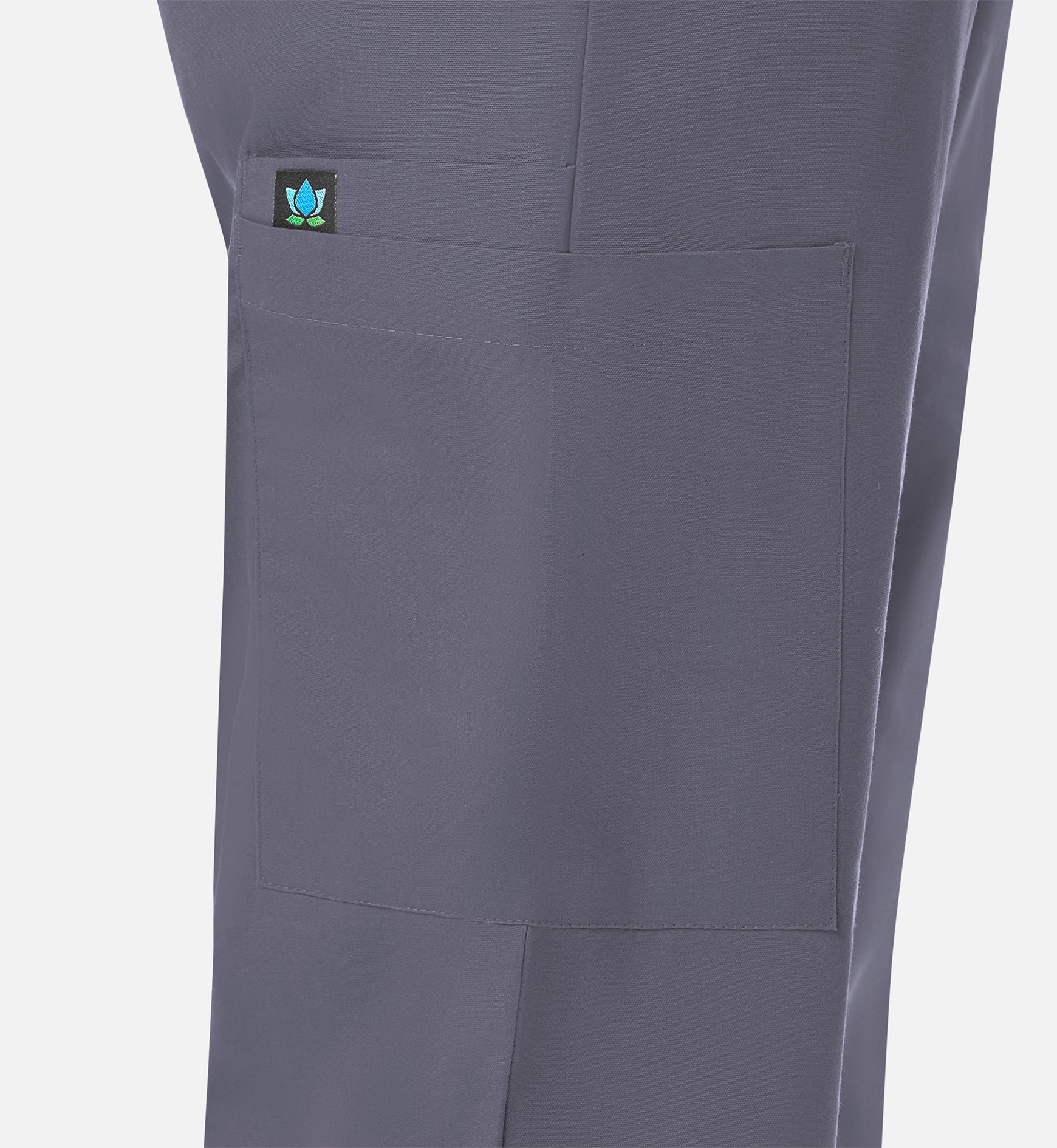 Core 9016 Women's Full Elastic Waistband Cargo Pants Pewter