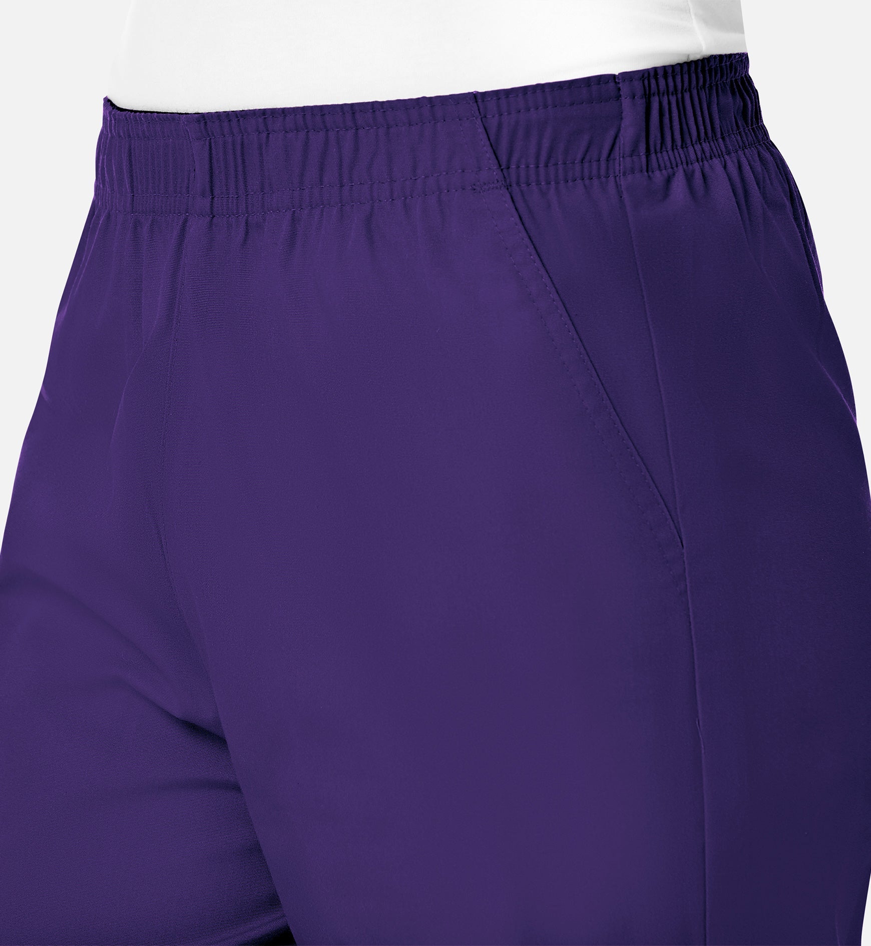 Core 9016 Women's Full Elastic Waistband Cargo Pants Purple